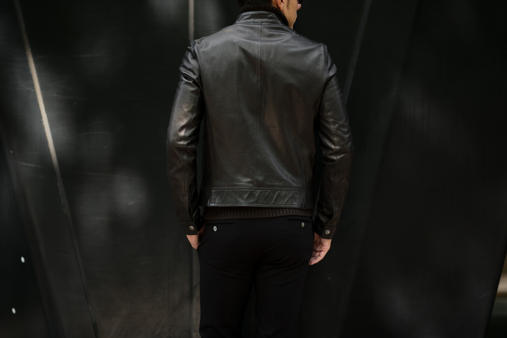 EMMETI(エンメティ) JURI(ユリ) Lambskin nappa Leather シングルライダース レザージャケット NERO (ブラック) made in italy (イタリア製) 2019 秋冬新作 愛知 alto e diritto アルトエデリット altoediritto 干場さん 干場着 ユーリ