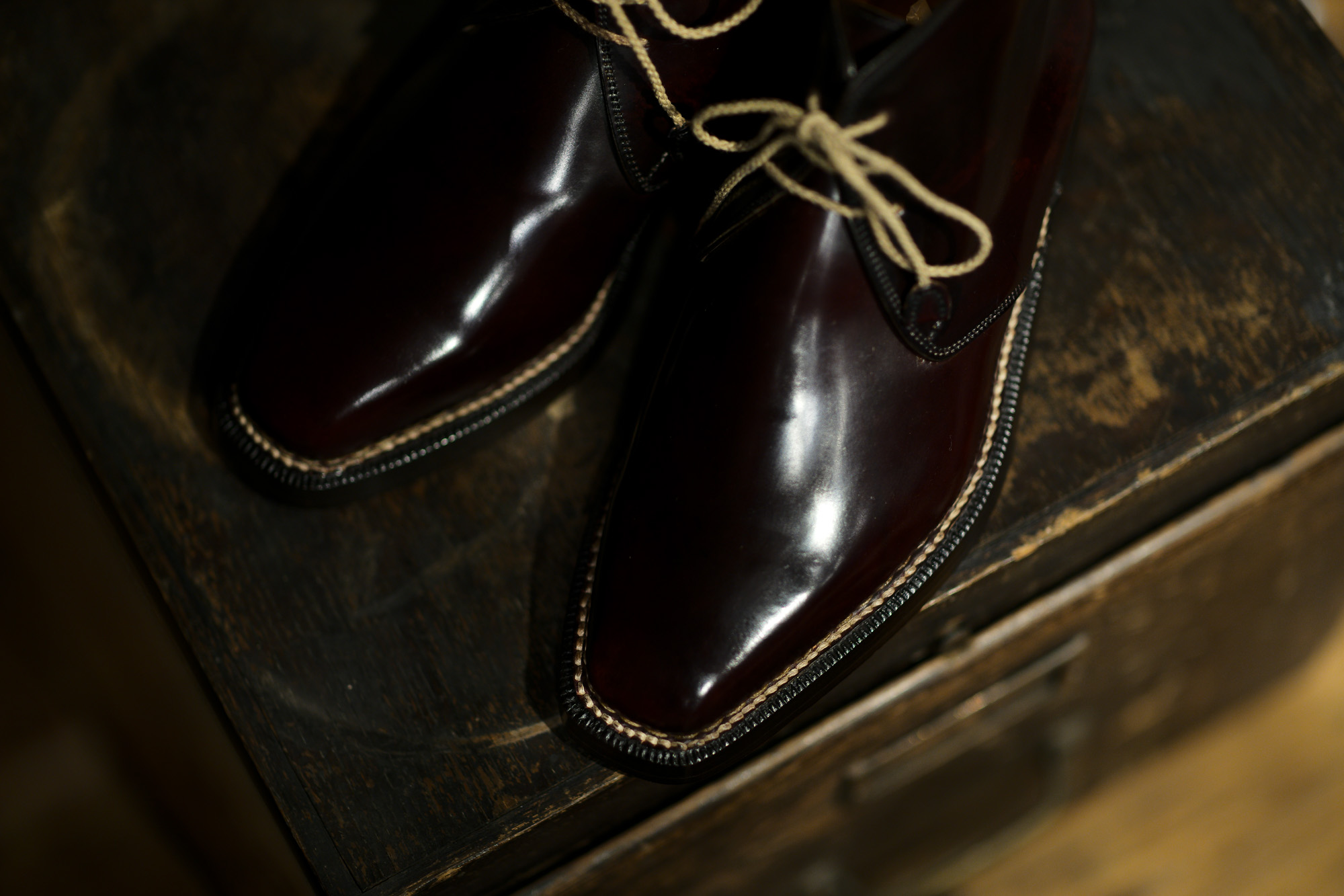 ENZO BONAFE(エンツォボナフェ) ART.3722 Chukka boots チャッカブーツ Horween Shell Cordovan Leather ホーウィン社 シェルコードバンレザー ノルベジェーゼ製法 チャッカブーツ コードバンブーツ No.8(バーガンディー)  made in italy (イタリア製)  愛知 名古屋 Alto e Diritto アルト エ デリット エンツォボナフェ コードバン チャッカ　5.5,6,6.5,7,7.5,8,8.5,9,9.5