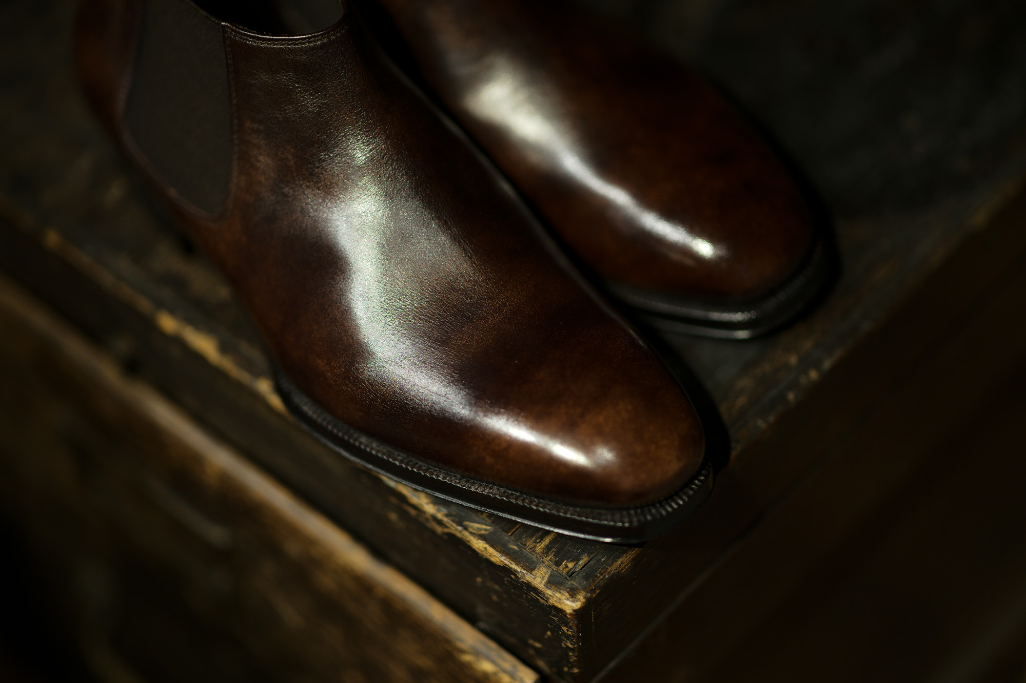 ENZO BONAFE (エンツォボナフェ) CARY GRANT III(ゲーリーグラント3)  MUSEUM CALF(ミュージアムカーフ)  Side gore Boots サイドゴアブーツ DARK BROWN(ダークブラウン) made in italy (イタリア製) 愛知 名古屋 altoediritto アルトエデリット