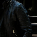 Georges de Patricia (ジョルジュ ド パトリシア) Huracan Porosus Crocodile(ウラカン ポロサス クロコダイル) 925 STERLING SILVER (925 スターリングシルバー) Porosus Crocodile ポロサス クロコダイル エキゾチックレザー ダブルライダース ジャケット NOIR (ブラック) 2019 秋冬 【Special Model】【ご予約受付中】のイメージ