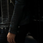 Georges de Patricia (ジョルジュ ド パトリシア) Huracan Porosus Crocodile(ウラカン ポロサス クロコダイル) 925 STERLING SILVER (925 スターリングシルバー) Porosus Crocodile ポロサス クロコダイル エキゾチックレザー ダブルライダース ジャケット NOIR (ブラック) 2019 秋冬 【Special Model】【ご予約受付中】のイメージ