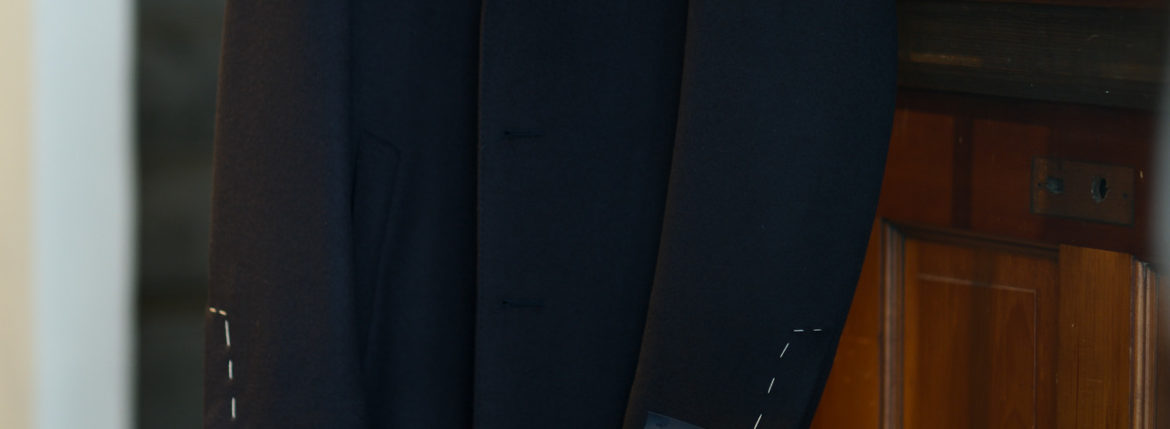 LARDINI (ラルディーニ) Spolverino Chester coat (スポルベリーノ チェスターコート) フラノウール生地 シングル チェスターコート NAVY (ネイビー・5) Made in italy (イタリア製) 2019 秋冬新作 alto e diritto altoediritto アルトエデリット