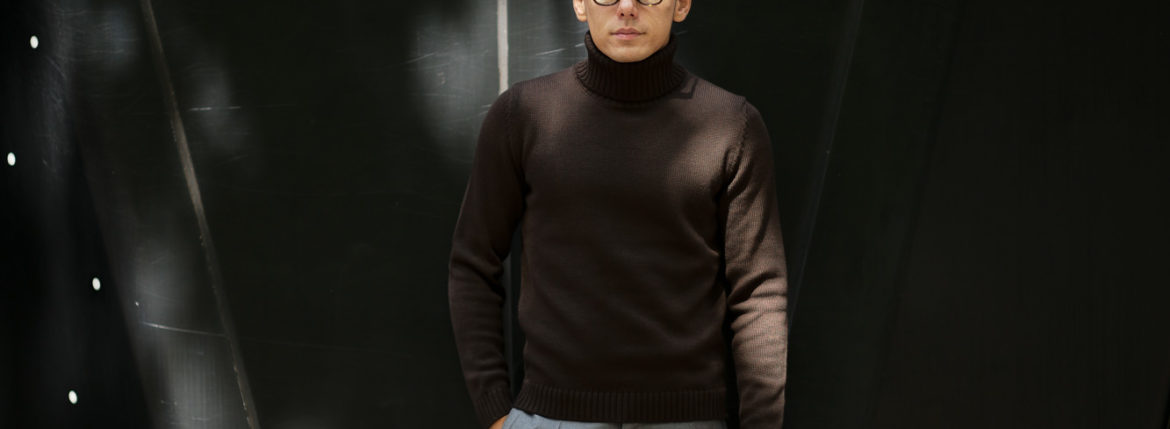 ZANONE (ザノーネ) Turtle Neck Sweater (タートルネックセーター) 810005 Z0229 VIRGIN WOOL 100% ミドルゲージ ウールニット セーター BROWN (ブラウン・Z5204) made in italy (イタリア製) 2019 秋冬 【ご予約受付中】zanone ニット クルーネック 愛知 名古屋 Alto e Diritto アルト エ デリット