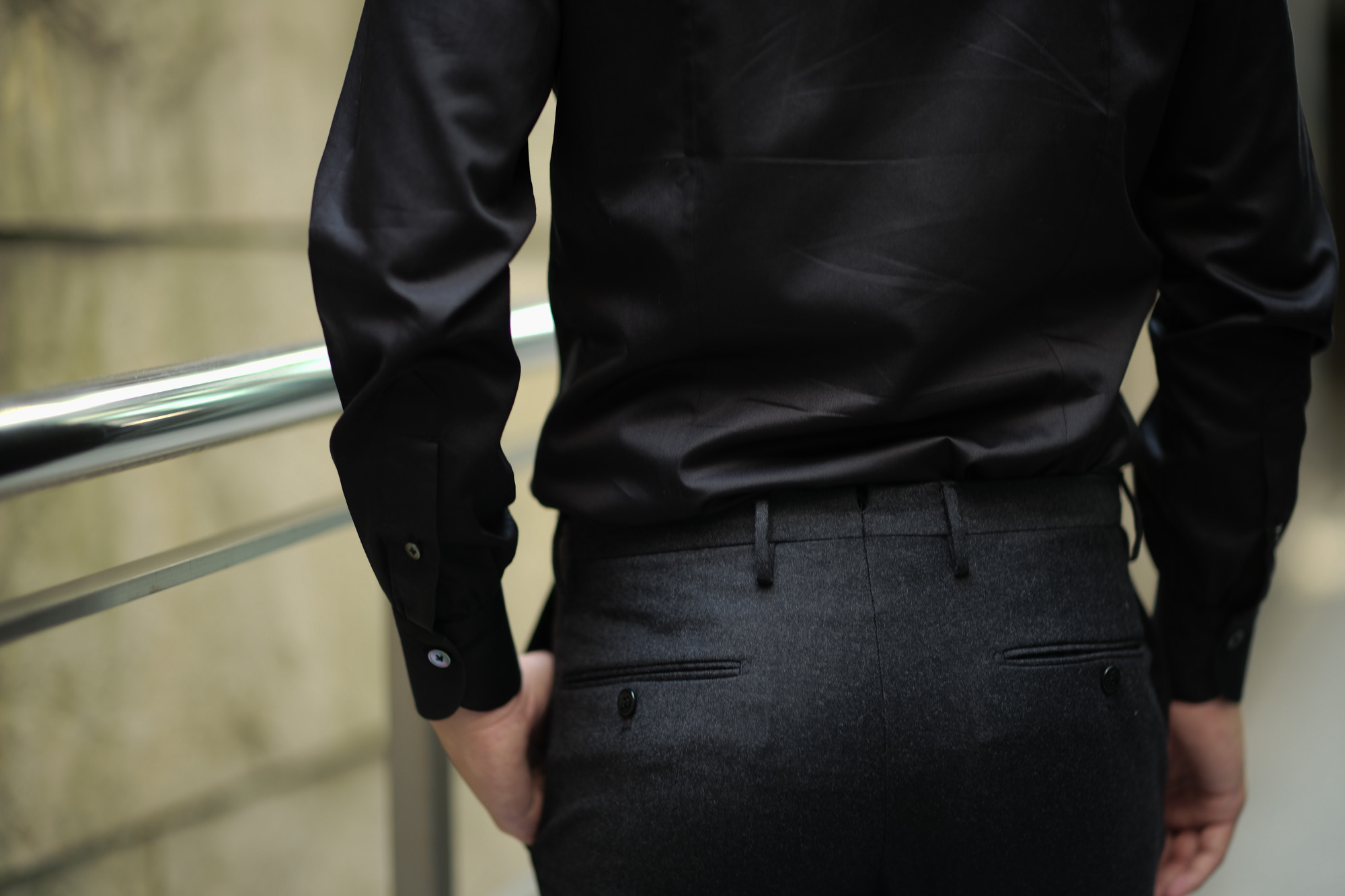 AVINO(アヴィーノ) Poplin Dress Shirts コットン ブロード ポプリン ドレスシャツ BLACK(ブラック) made in italy (イタリア製) 2019 秋冬新作 愛知 名古屋 altoediritto アルトエデリット