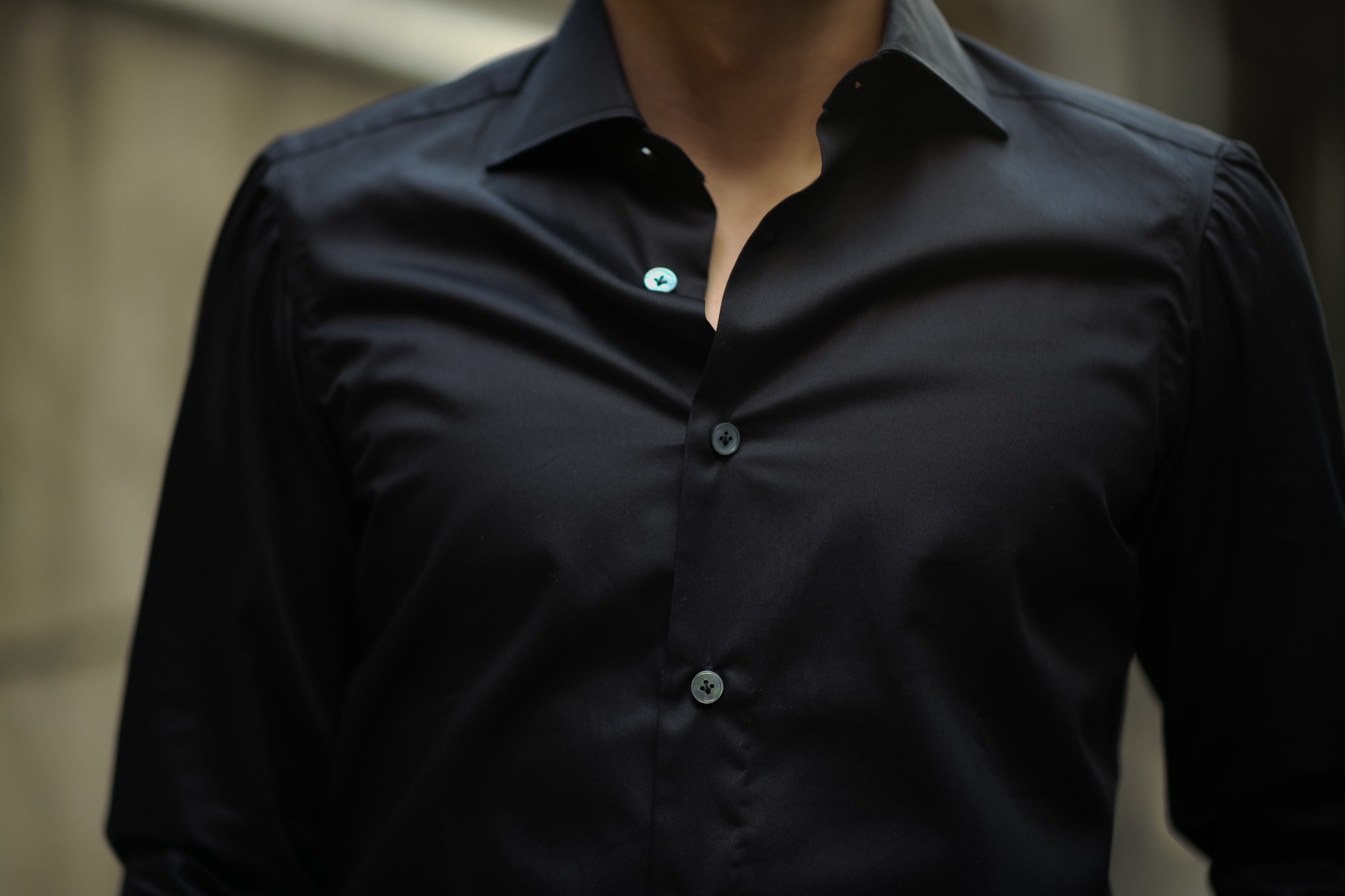 AVINO(アヴィーノ) Poplin Dress Shirts コットン ブロード ポプリン ドレスシャツ BLACK(ブラック) made in italy (イタリア製) 2019 秋冬新作 愛知 名古屋 altoediritto アルトエデリット