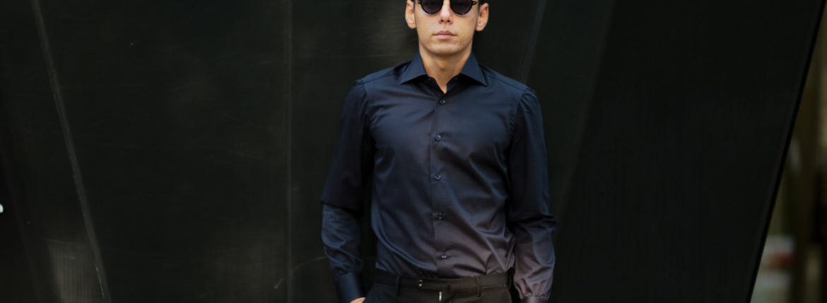 AVINO(アヴィーノ) Poplin Dress Shirts コットン ブロード ポプリン ドレスシャツ NAVY(ネイビー) made in italy (イタリア製) 2019 秋冬新作 愛知 名古屋 altoediritto アルトエデリット