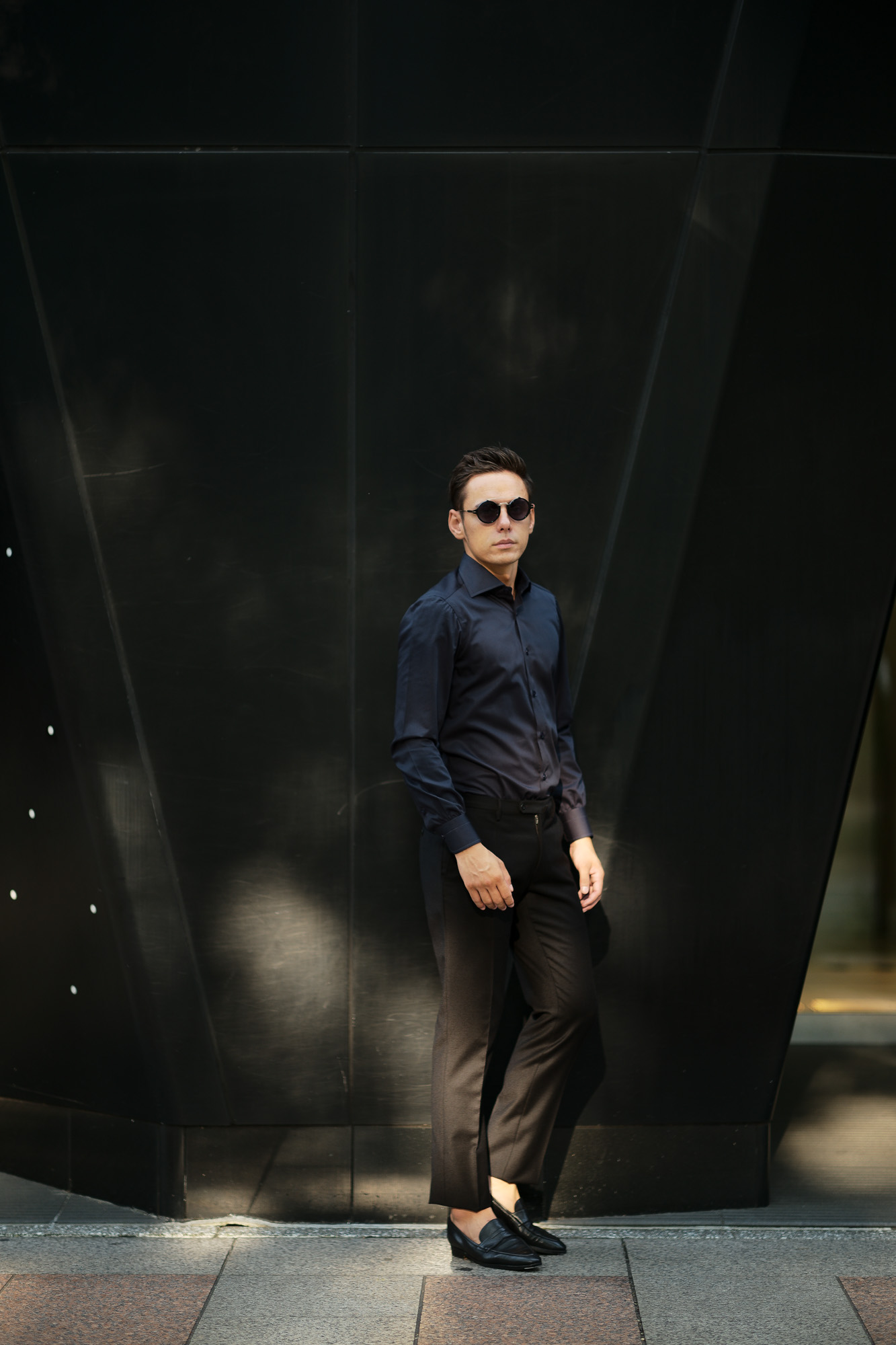 AVINO(アヴィーノ) Poplin Dress Shirts コットン ブロード ポプリン ドレスシャツ NAVY(ネイビー) made in italy (イタリア製) 2019 秋冬新作 愛知 名古屋 altoediritto アルトエデリット