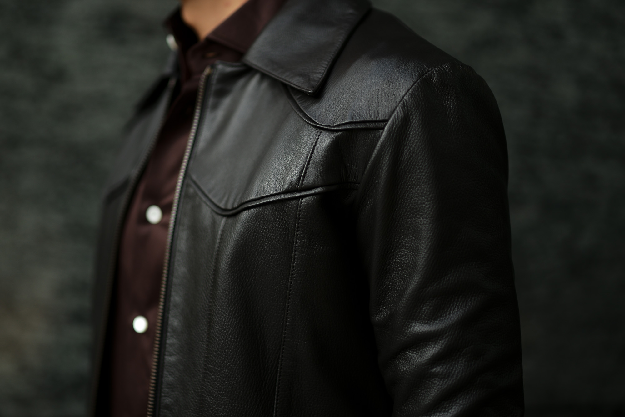 Cuervo (クエルボ) Satisfaction Leather Collection (サティスファクション レザー コレクション) East West(イーストウエスト)  SMOKE(スモーク) BUFFALO LEATHER (バッファロー レザー) レザージャケット BROWN(ブラウン) MADE IN JAPAN (日本製) 2019 秋冬新作  愛知 名古屋 altoediritto アルトエデリット 洋服屋 レザージャケット サウスパラディソ eastwest