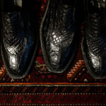 ENZO BONAFE(エンツォボナフェ) BERING(ベーリング) Crocodile クロコダイル ノルベジェーゼ製法 Uチップシューズ エキゾチックレザーシューズ COCCO NERO (ブラック)  made in italy(イタリア製) 2019春夏新作のイメージ