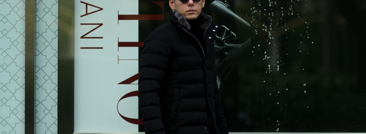 HERNO(ヘルノ) PI0584U Silk Cashmere Down coat (シルク カシミア ダウン コート) PIACENZA (ピアツェンツァ) DROP GLIDE NYLON ULTRALIGHT 撥水 シルク カシミア ダウン コート BLACK (ブラック・9300) Made in italy (イタリア製) 2019 秋冬新作 alto e dirittoアルトエデリット 42,44,46,48,50,52　愛知 名古屋