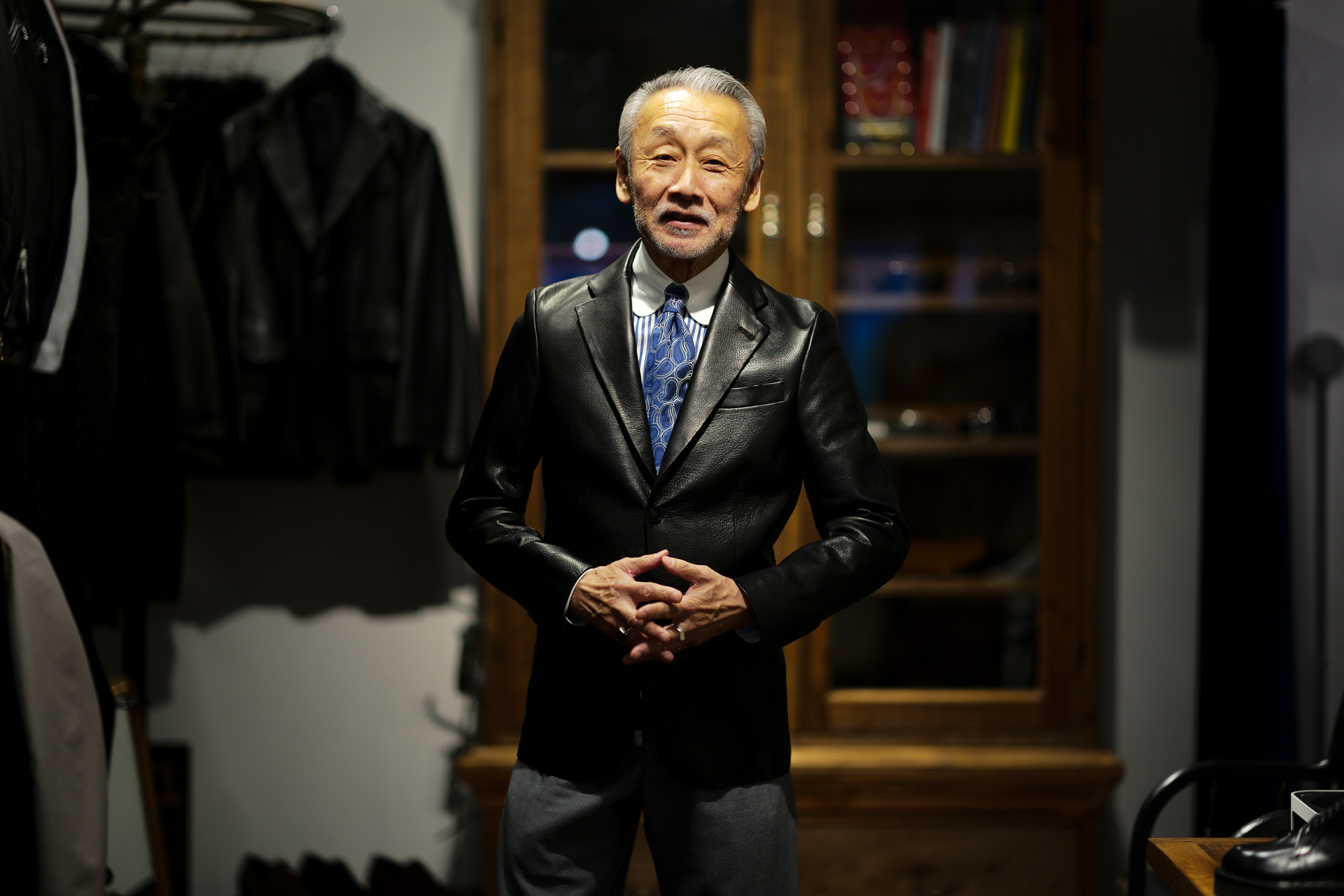 HIROSHI TSUBOUCHI×Cuervo LEON Cuervo (クエルボ) Satisfaction Leather Collection (サティスファクション レザー コレクション) LEON (レオン) BUFFALO LEATHER (バッファロー レザー) シングル テーラード ジャケット BLACK (ブラック) MADE IN JAPAN (日本製) 2019 秋冬新作　愛知 名古屋 altoediritto アルトエデリット