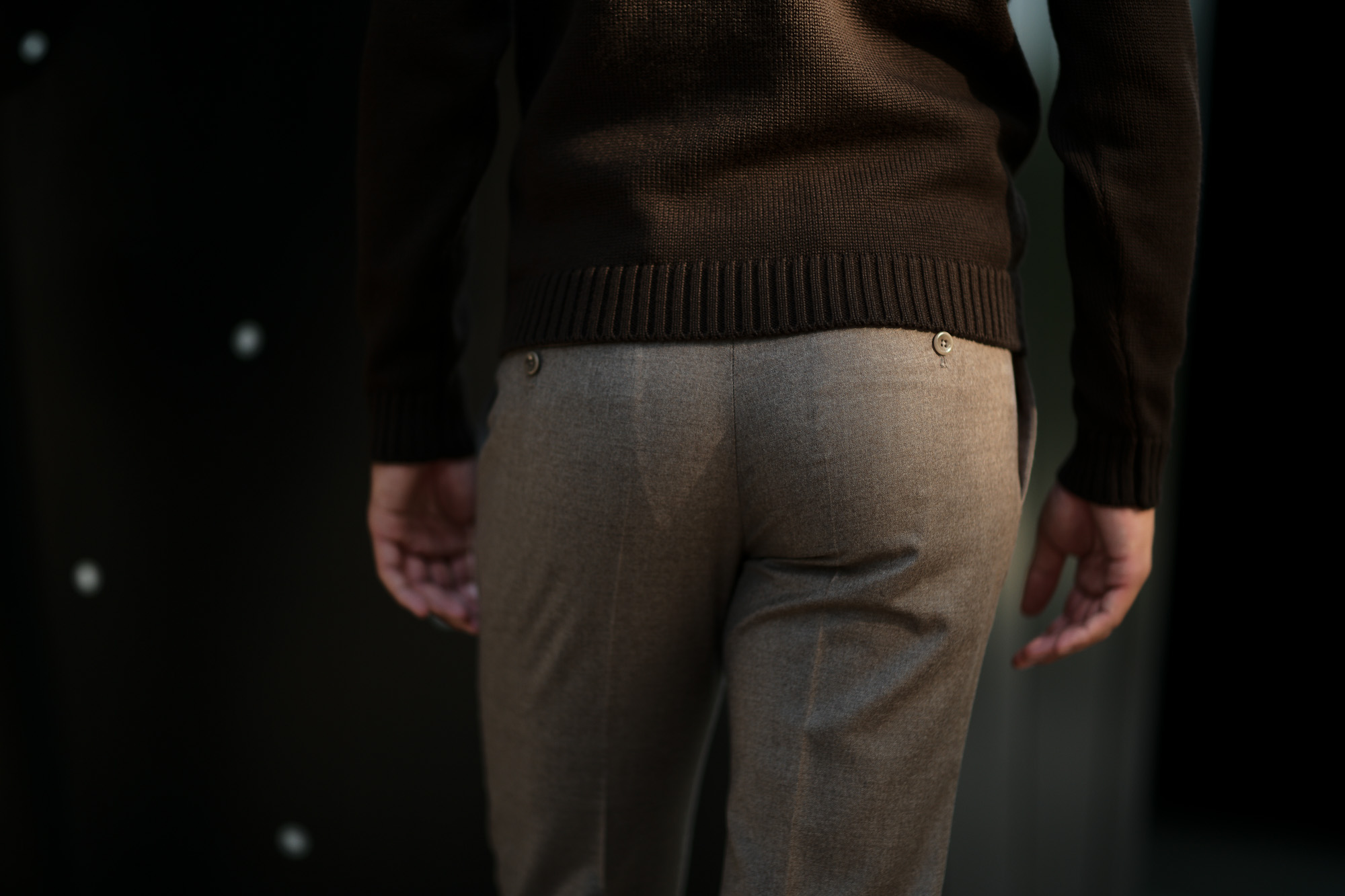 INCOTEX (インコテックス) N35 SLIM FIT (1NT035) SUPER 100'S WORSTED FLANNEL フランネル ウール スラックス BEIGE (ベージュ・420) 2019 秋冬新作 愛知 名古屋 altoediritto アルトエデリット