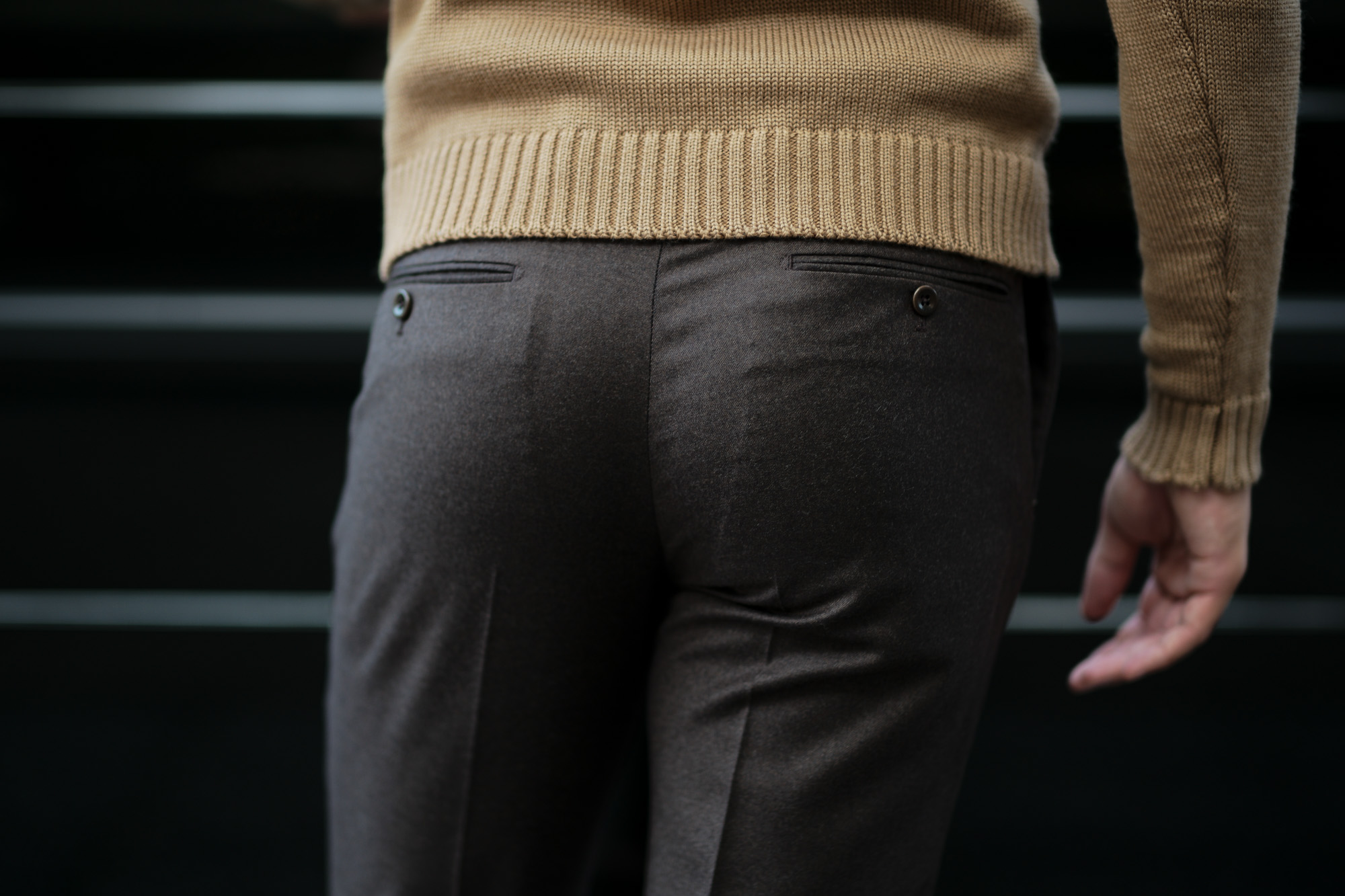 INCOTEX (インコテックス) N35 SLIM FIT (1NT035) SUPER 100'S WORSTED FLANNEL フランネル ウール スラックス BROWN (ブラウン・610) 2019 秋冬新作 愛知 名古屋 altoediritto アルトエデリット