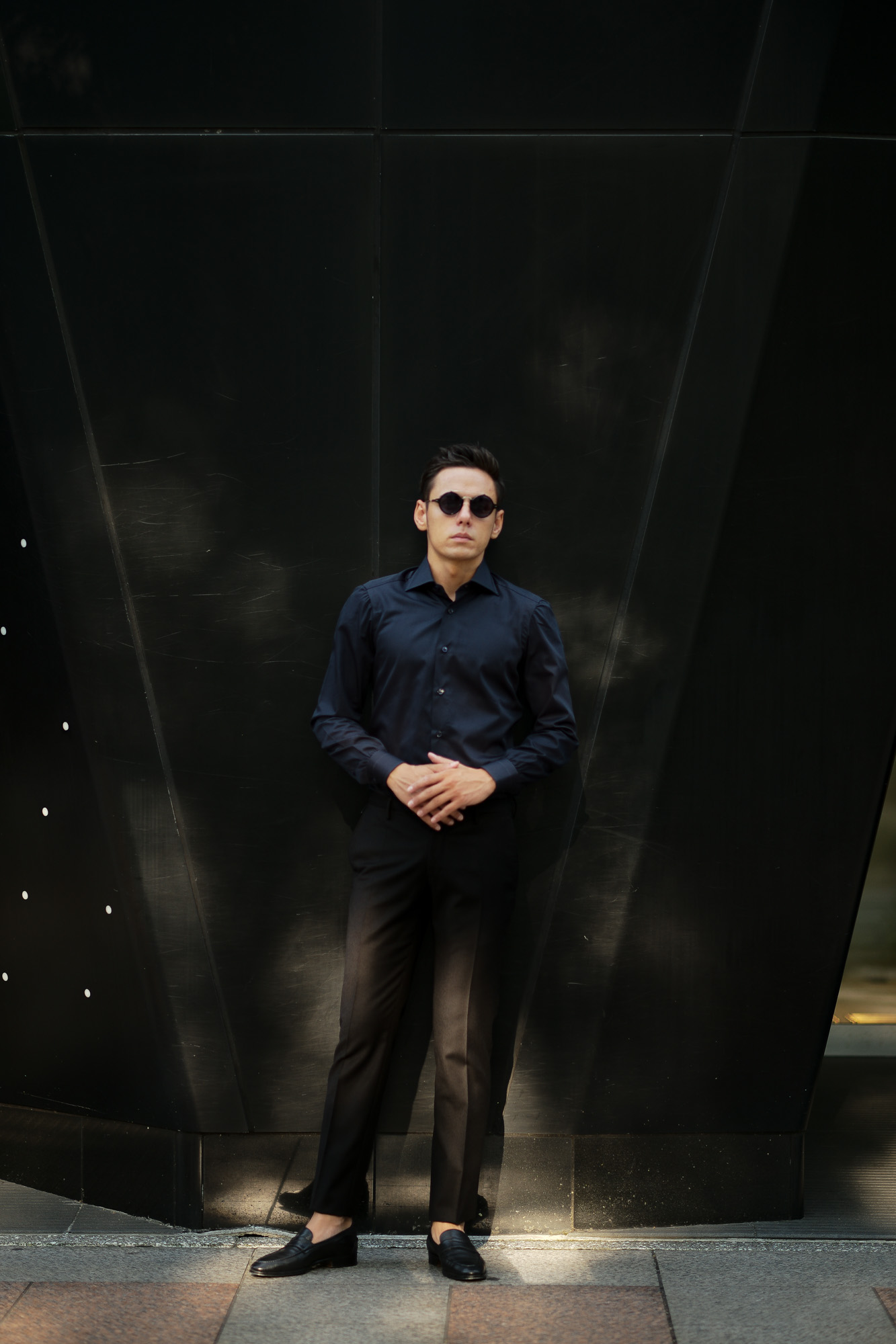 INCOTEX (インコテックス) N35 SLIM FIT (1NT035) SUPER 100'S WORSTED FLANNEL フランネル ウール スラックス BLACK (ブラック・990) 2019 秋冬新作 愛知 名古屋 altoediritto アルトエデリット