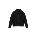 LAMBERTO LOSANI (ランベルト ロザーニ) Cashmere Zip Up Cardigan (カシミア ジップアップ カーディガン) ローゲージ カシミアニット カーディガン BLACK (ブラック・901) made in italy (イタリア製) 2019 秋冬のイメージ