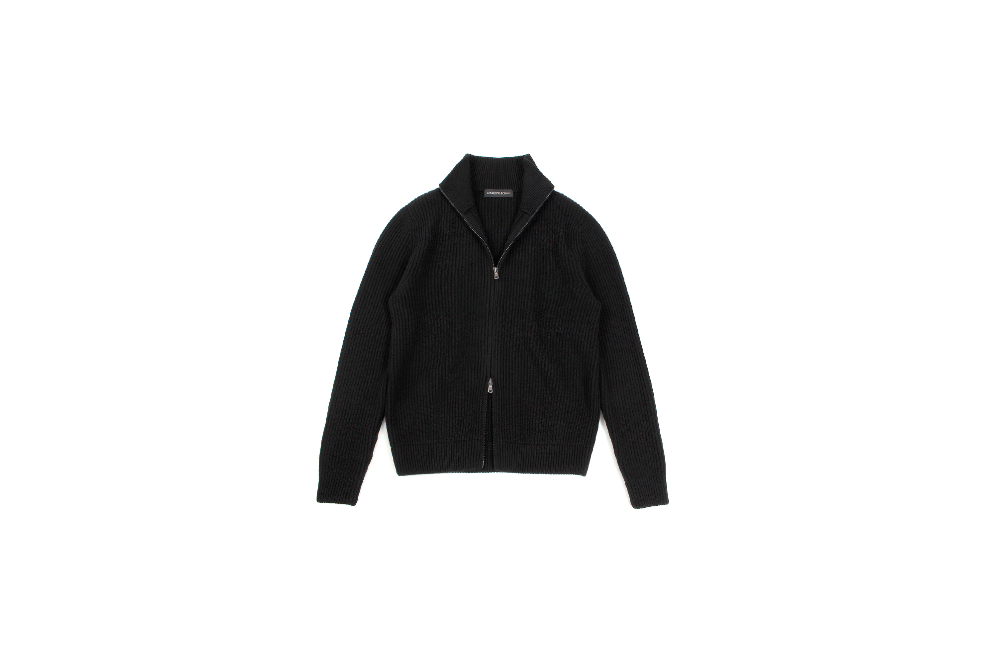 LAMBERTO LOSANI (ランベルト ロザーニ) Cashmere Zip Up Cardigan (カシミア ジップアップ カーディガン) ローゲージ カシミアニット カーディガン BLACK (ブラック・901) made in italy (イタリア製) 2019 秋冬 lambertolosani ランベルトロザーニ 愛知 名古屋 altoediritto アルトエデリット