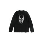 lucien pellat-finet (ルシアン ペラフィネ) Skull Cashmere Sweater (スカル カシミア セーター) インターシャ カシミア スカル セーター BLACK × GRAY (ブラック × グレー) made in scotland (スコットランド製) 2019 秋冬新作のイメージ