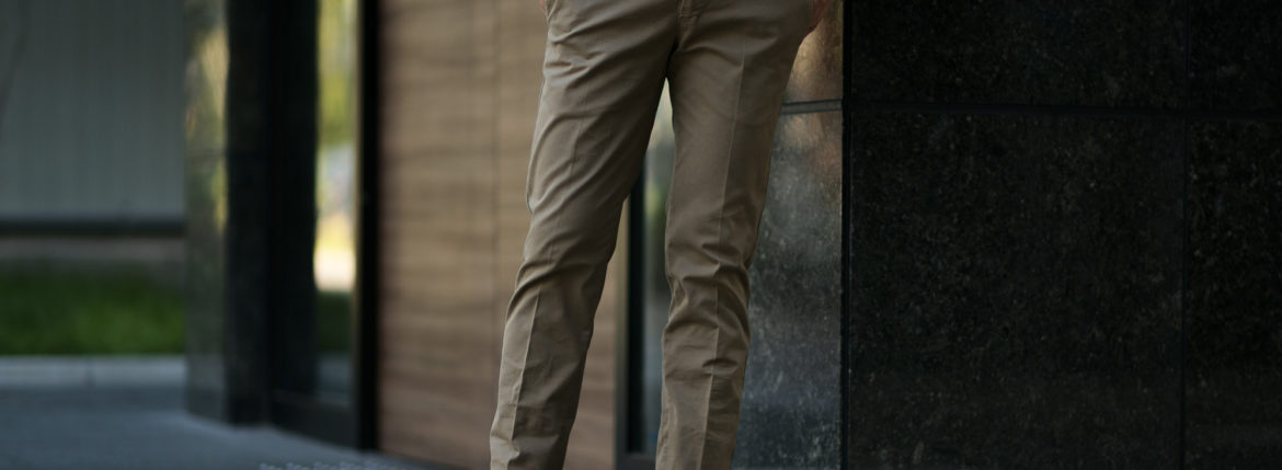 PT01 (ピーティーゼロウーノ) LOWER EAST SIDE HEPCAT SUPER SLIM FIT (スーパースリムフィット) STRETCH BATAVIA ストレッチ コットン スラックス BEIGE (ベージュ・0100) 2019 秋冬新作 愛知 名古屋 altoediritto アルトエデリット ジーパン デニム