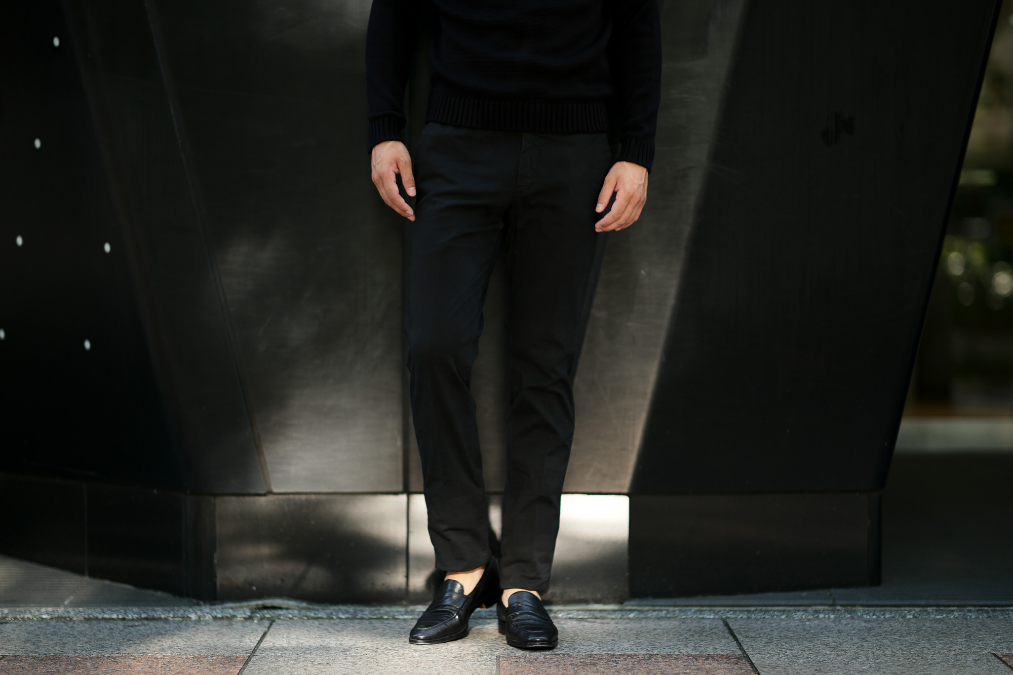 PT01 (ピーティーゼロウーノ) LOWER EAST SIDE HEPCAT SUPER SLIM FIT (スーパースリムフィット) STRETCH BATAVIA ストレッチ コットン スラックス BLACK (ブラック・0990) 2019 秋冬新作 愛知 名古屋 altoediritto アルトエデリット チノパンツ チノスラックス