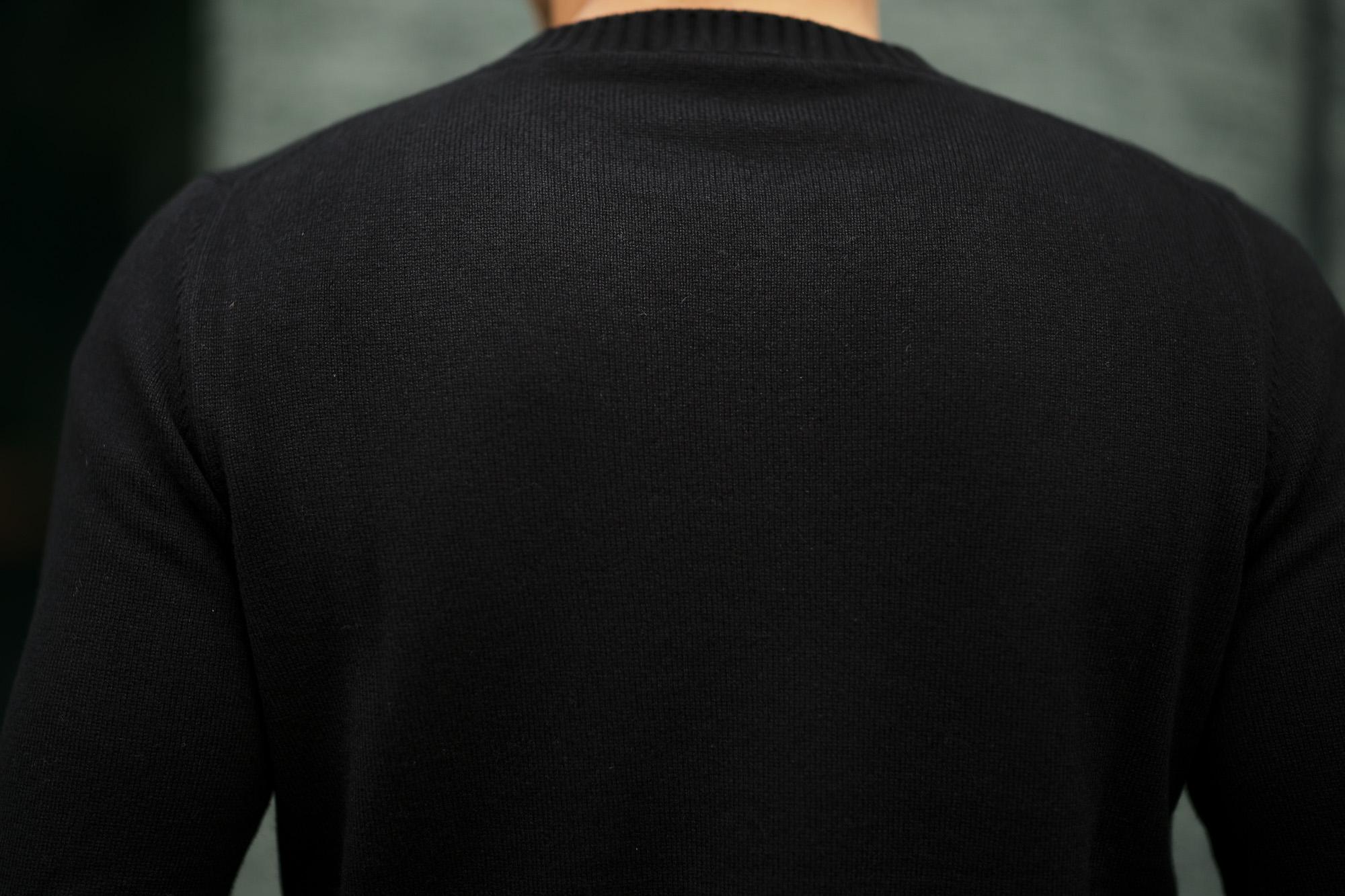 Settefili Cashmere (セッテフィーリ カシミア) Silk Cashmere Crew Neck Sweater ハイゲージ シルクカシミア ニット セーター BLACK (ブラック・CS22) made in italy (イタリア製) 2019 秋冬新作 settefilicashmere 愛知 名古屋 altoediritto アルトエデリット