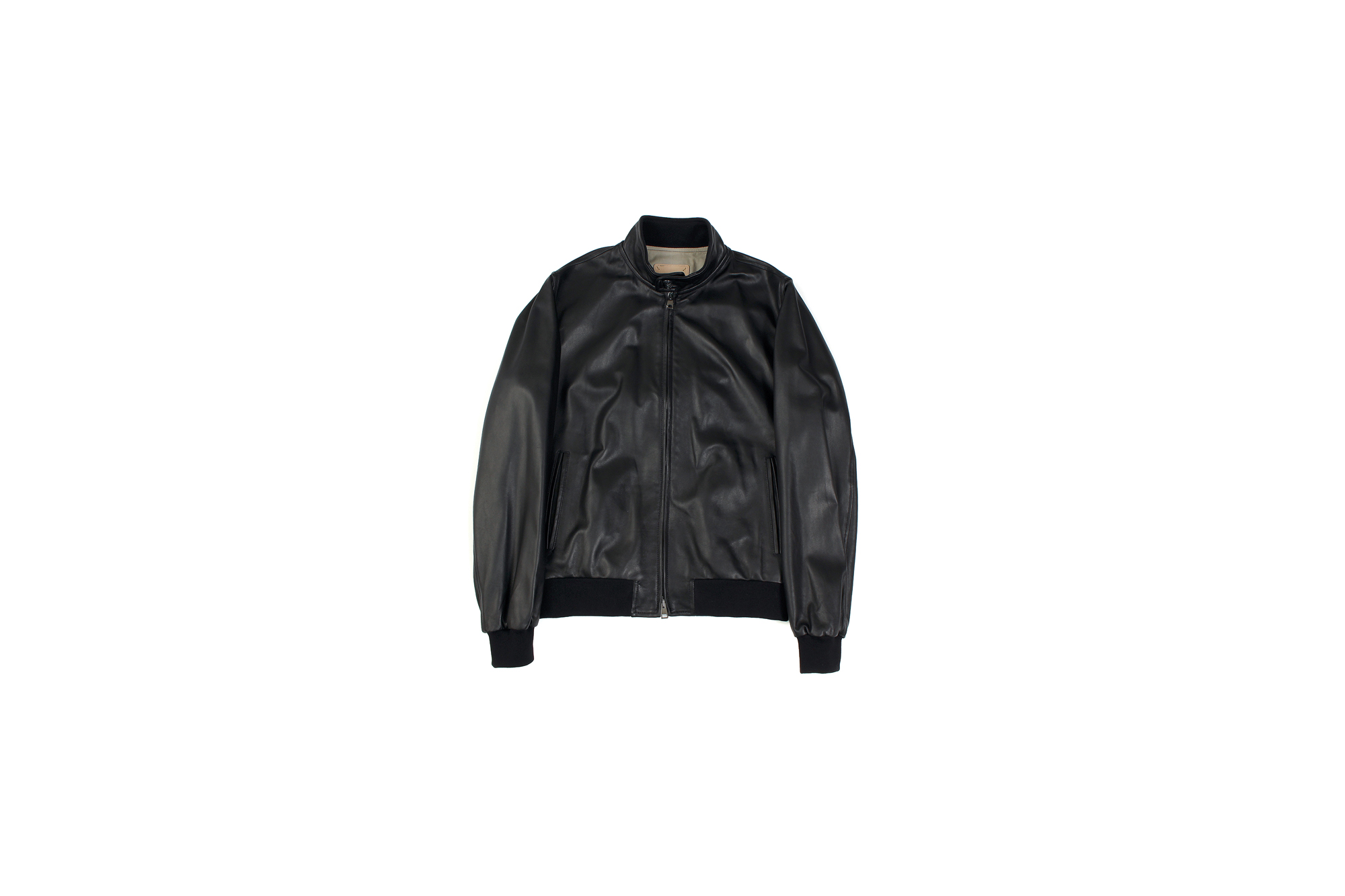 SILENCE (サイレンス) Single Rib Leather Jacket (シングル リブ レザー ジャケット) Lambskin Nappa Leather (ラムナッパ レザー) シングル ライダース ジャケット NERO (ブラック) Made in italy (イタリア製) 2019 秋冬新作 愛知 名古屋 東京 大阪 alto e diritto アルトエデリット altoediritto