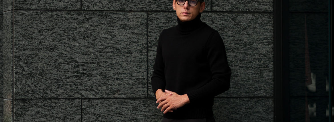 ZANONE (ザノーネ) Turtle Neck Sweater (タートルネックセーター) 810005 Z0229 VIRGIN WOOL 100% ミドルゲージ ウールニット セーター BLACK (ブラック・Z0015) made in italy (イタリア製) 2019 秋冬新作 【入荷済みとなります】【発売中】 zanone ニット クルーネック 愛知 名古屋 Alto e Diritto アルト エ デリット