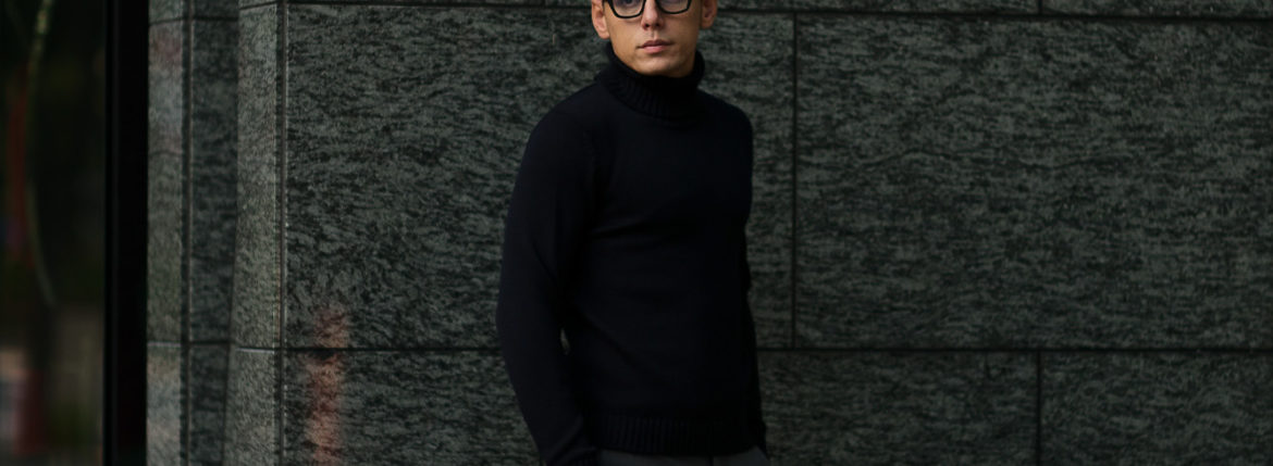 ZANONE (ザノーネ) Turtle Neck Sweater (タートルネックセーター) 810005 Z0229 VIRGIN WOOL 100% ミドルゲージ ウールニット セーター NAVY (ネイビー・Z1375) made in italy (イタリア製) 2019 秋冬新作 【入荷済みとなります】【発売中】 zanone ニット クルーネック 愛知 名古屋 Alto e Diritto アルト エ デリット