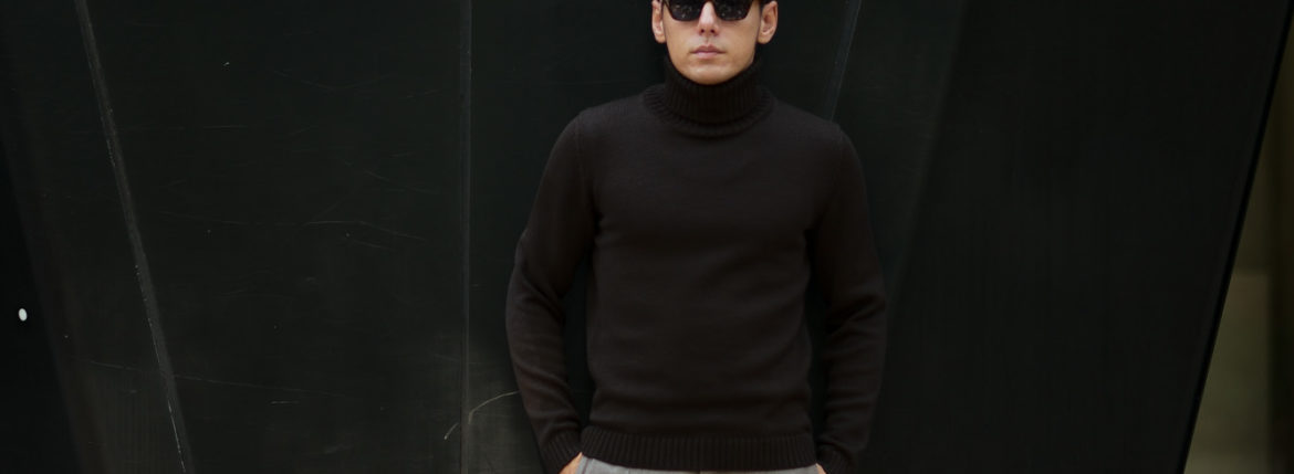 ZANONE (ザノーネ) Turtle Neck Sweater (タートルネックセーター) 810005 Z0229 VIRGIN WOOL 100% ミドルゲージ ウールニット セーター BROWN (ブラウン・Z5204) made in italy (イタリア製) 2019 秋冬新作 【入荷済みとなります】【発売中】 zanone ニット クルーネック 愛知 名古屋 Alto e Diritto アルト エ デリット