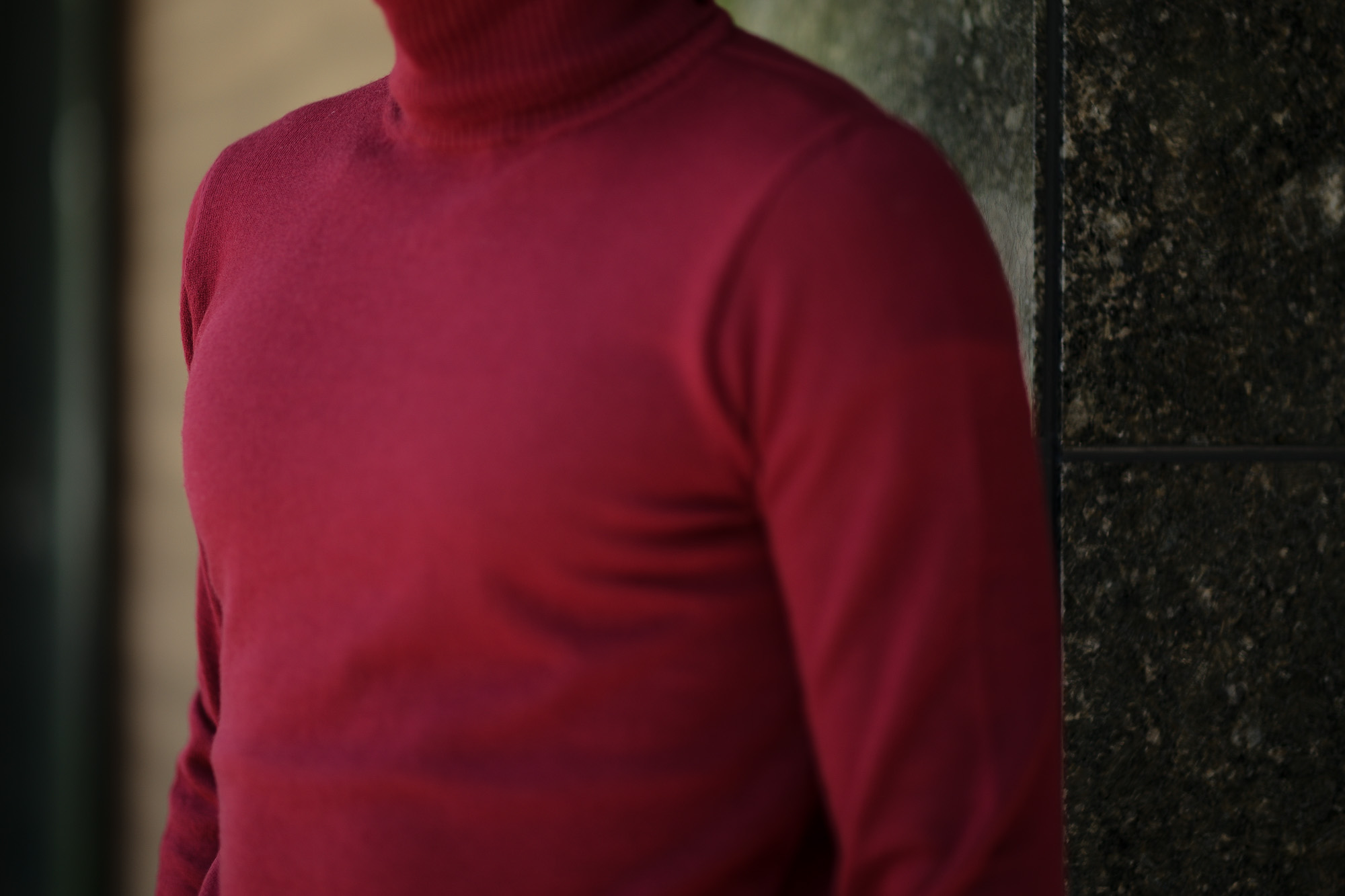 Cuervo (クエルボ) Sartoria Collection (サルトリア コレクション) John(ジョン) Turtle Neck Sweater (タートルネックセーター) ウールニット セーター BORDEAUX (ボルドー) MADE IN JAPAN (日本製) 2019 秋冬 【ご予約受付中】愛知 名古屋 altoediritto アルトエデリット