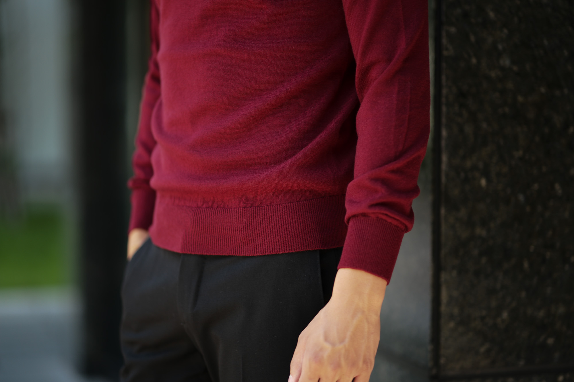 Cuervo (クエルボ) Sartoria Collection (サルトリア コレクション) John(ジョン) Turtle Neck Sweater (タートルネックセーター) ウールニット セーター BORDEAUX (ボルドー) MADE IN JAPAN (日本製) 2019 秋冬 【ご予約受付中】愛知 名古屋 altoediritto アルトエデリット