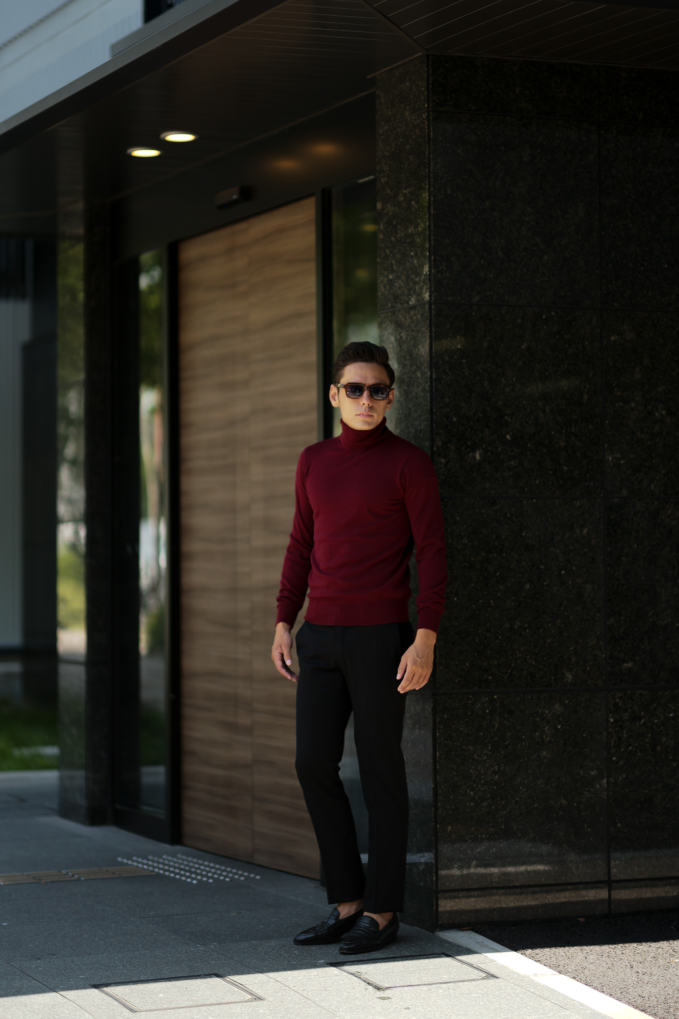 Cuervo (クエルボ) Sartoria Collection (サルトリア コレクション) John(ジョン) Turtle Neck Sweater (タートルネックセーター) ウールニット セーター BORDEAUX (ボルドー) MADE IN JAPAN (日本製) 2019 秋冬 【ご予約受付中】愛知 名古屋 altoediritto アルトエデリット