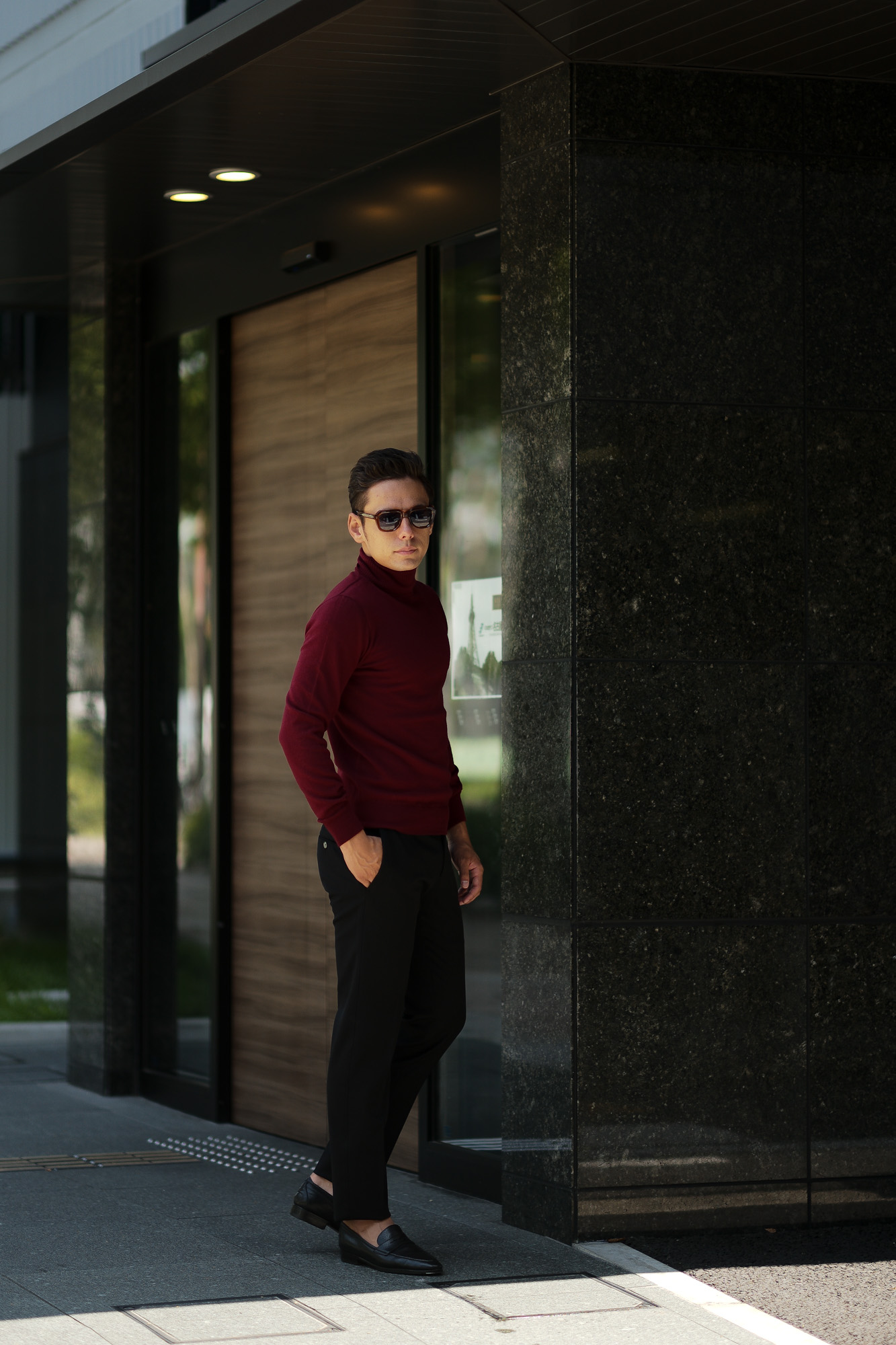 Cuervo (クエルボ) Sartoria Collection (サルトリア コレクション) John(ジョン) Turtle Neck Sweater (タートルネックセーター) ウールニット セーター BORDEAUX (ボルドー) MADE IN JAPAN (日本製) 2019 秋冬 【ご予約受付中】愛知 名古屋 altoediritto アルトエデリット