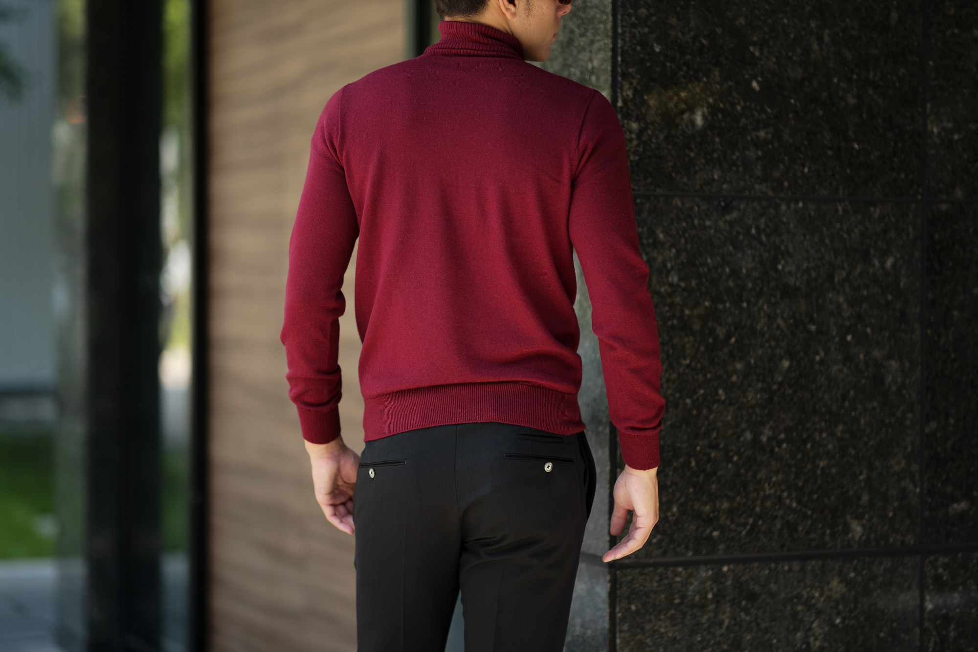 Cuervo (クエルボ) Sartoria Collection (サルトリア コレクション) John(ジョン) Turtle Neck Sweater (タートルネックセーター) ウールニット セーター BORDEAUX (ボルドー) MADE IN JAPAN (日本製) 2019 秋冬 【ご予約受付中】愛知 名古屋 altoediritto アルトエデリット