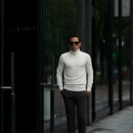 Cuervo (クエルボ) Sartoria Collection (サルトリア コレクション) John(ジョン) Turtle Neck Sweater (タートルネックセーター) ウールニット セーター WHITE (ホワイト) MADE IN JAPAN (日本製) 2019 秋冬 【ご予約受付中】のイメージ