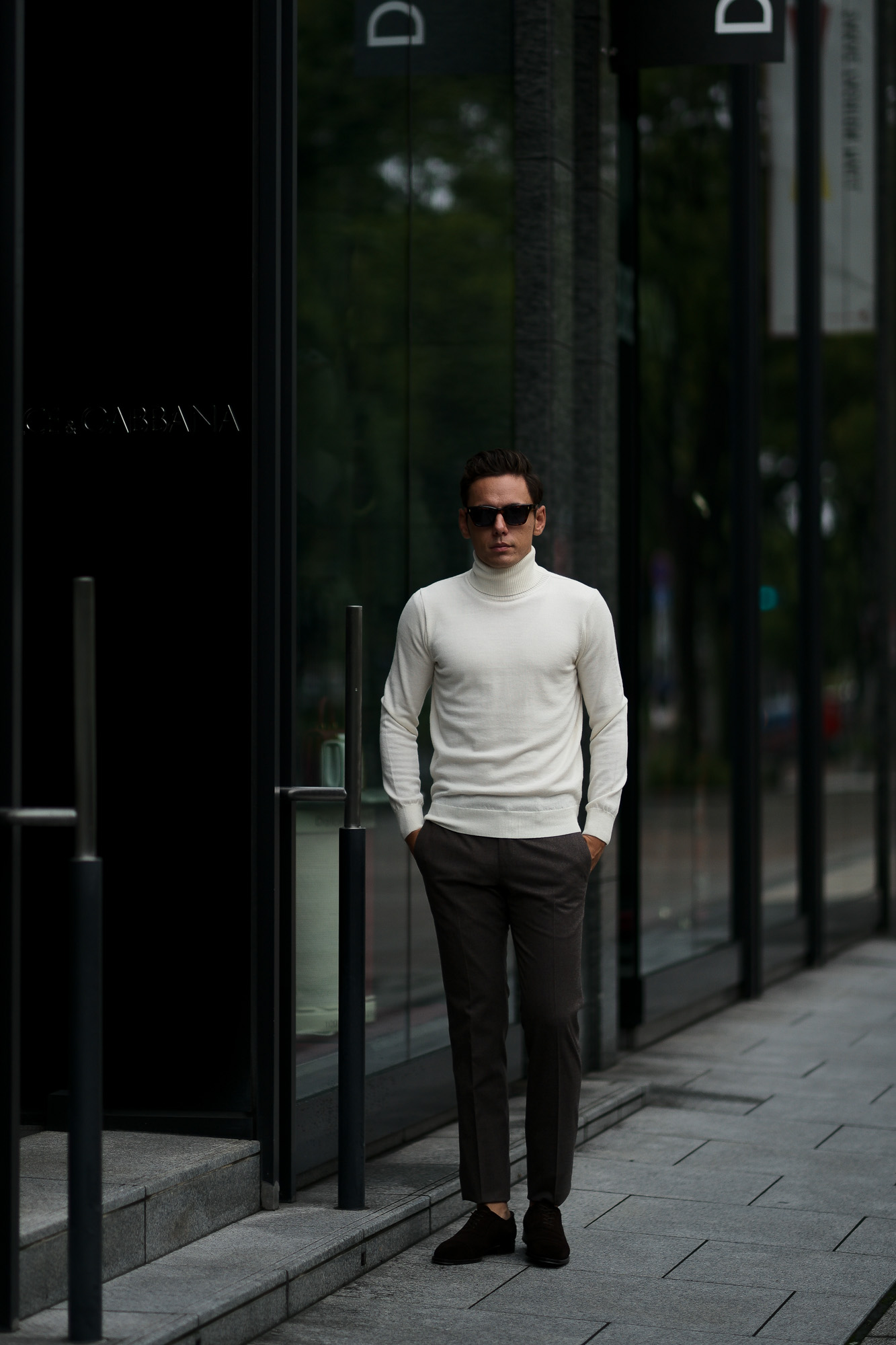 Cuervo (クエルボ) Sartoria Collection (サルトリア コレクション) John(ジョン) Turtle Neck Sweater (タートルネックセーター) ウールニット セーター WHITE (ホワイト) MADE IN JAPAN (日本製) 2019 秋冬 【ご予約受付中】愛知 名古屋 altoediritto アルトエデリット