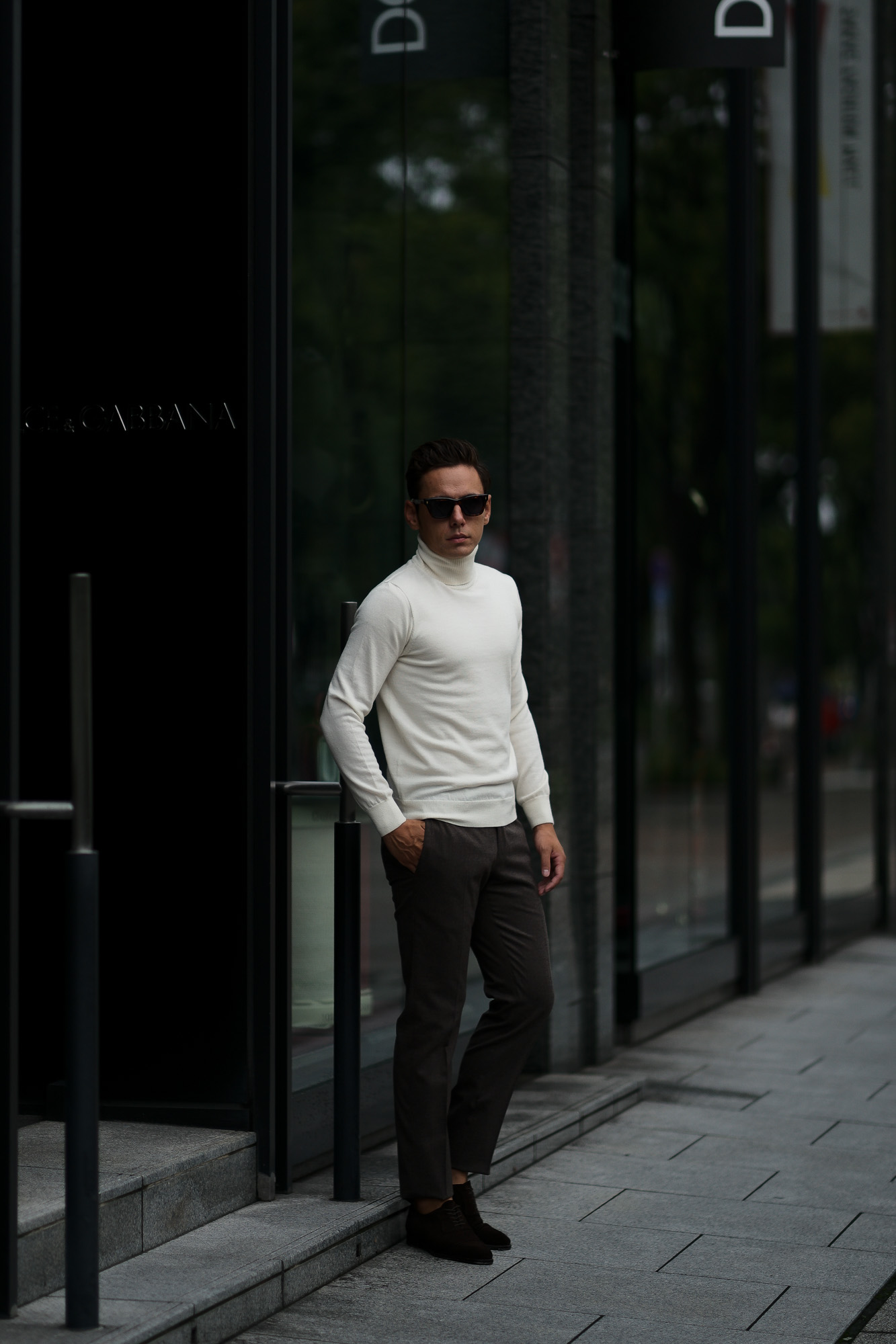 Cuervo (クエルボ) Sartoria Collection (サルトリア コレクション) John(ジョン) Turtle Neck Sweater (タートルネックセーター) ウールニット セーター WHITE (ホワイト) MADE IN JAPAN (日本製) 2019 秋冬 【ご予約受付中】愛知 名古屋 altoediritto アルトエデリット