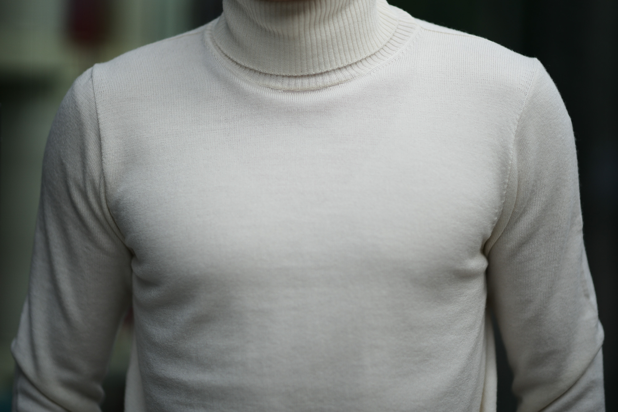 Cuervo (クエルボ) Sartoria Collection (サルトリア コレクション) John(ジョン) Turtle Neck Sweater (タートルネックセーター) ウールニット セーター WHITE (ホワイト) MADE IN JAPAN (日本製) 2019 秋冬 【ご予約受付中】愛知 名古屋 altoediritto アルトエデリット