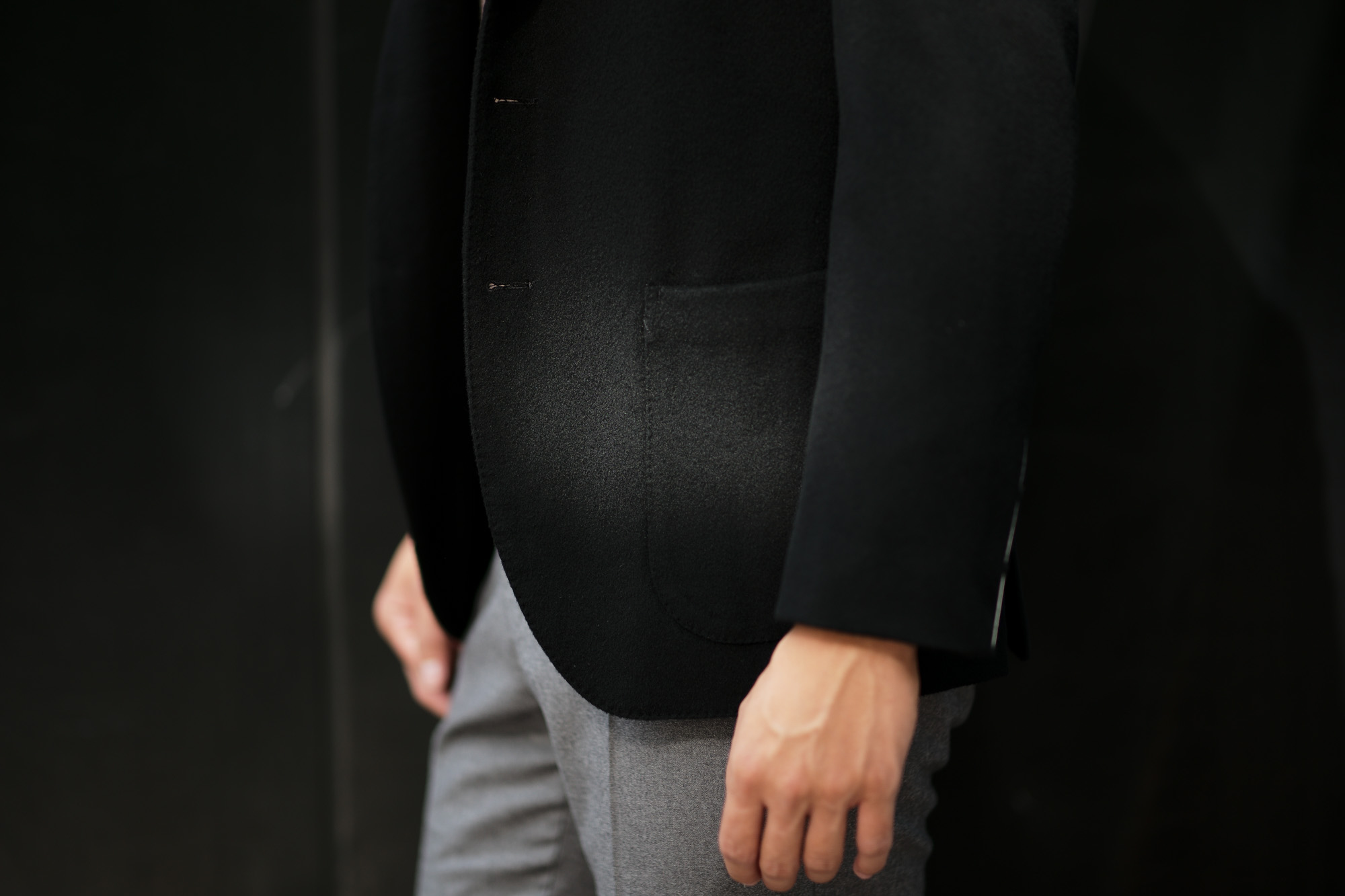 Cuervo (クエルボ) Sartoria Collection (サルトリア コレクション) Lobb (ロブ) Cashmere カシミア 3B ジャケット BLACK (ブラック) MADE IN JAPAN (日本製) 2019 秋冬 【ご予約受付中】　愛知 名古屋 altoediritto アルトエデリット スーツ ジャケット カシミヤ