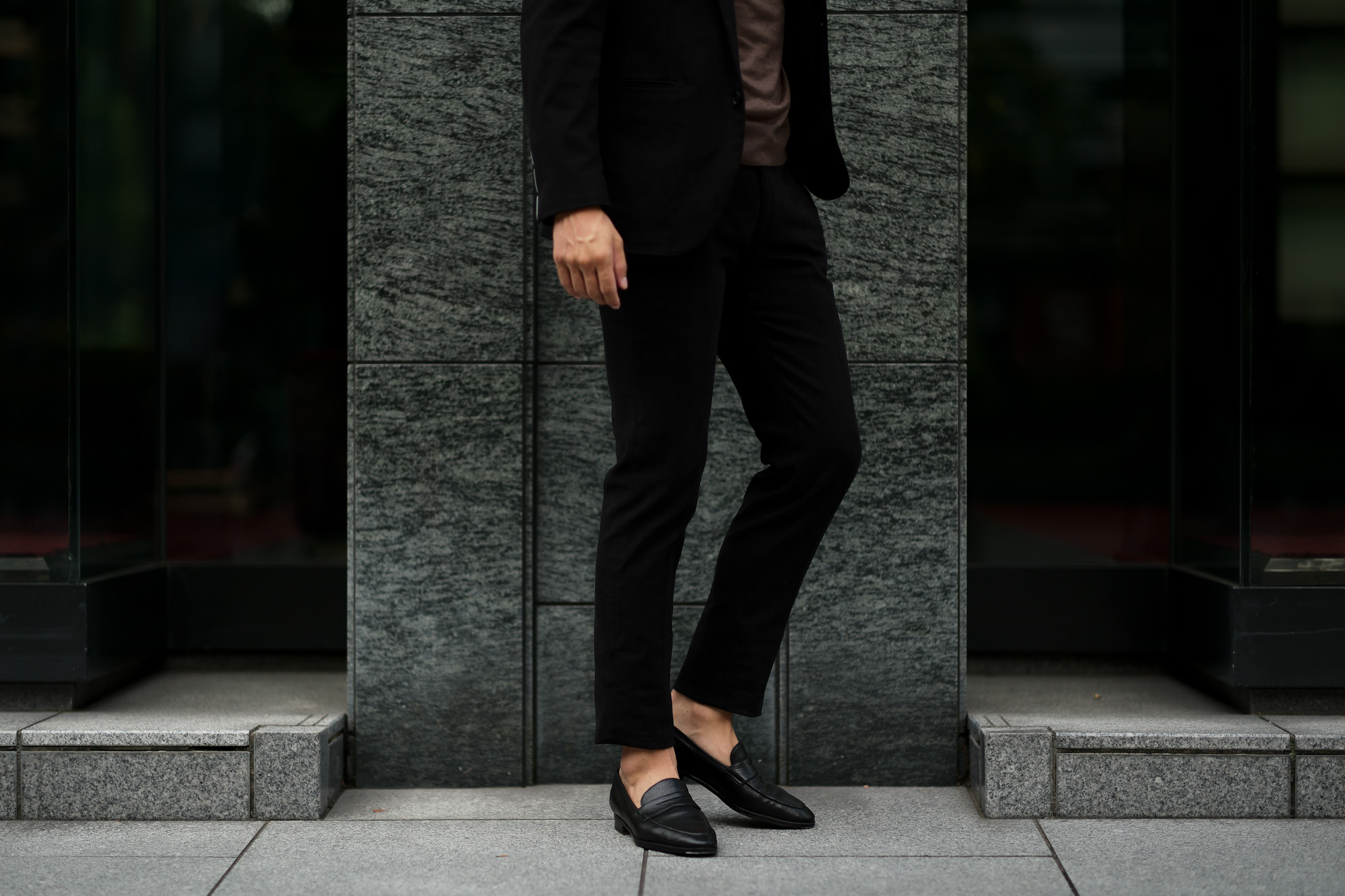 Cuervo (クエルボ) Sartoria Collection (サルトリア コレクション) Rooster (ルースター) STRETCH COTTON ストレッチコットン スーツ BLACK (ブラック) MADE IN JAPAN (日本製) 2019 秋冬新作 【ご予約受付中】alto e diritto アルトエデリット