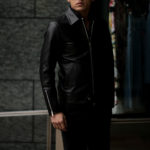 Cuervo (クエルボ) Satisfaction Leather Collection (サティスファクション レザー コレクション) TOM (トム) BUFFALO LEATHER (バッファロー レザー) シングル ライダース ジャケット BLACK (ブラック) MADE IN JAPAN (日本製) 2019 秋冬新作のイメージ