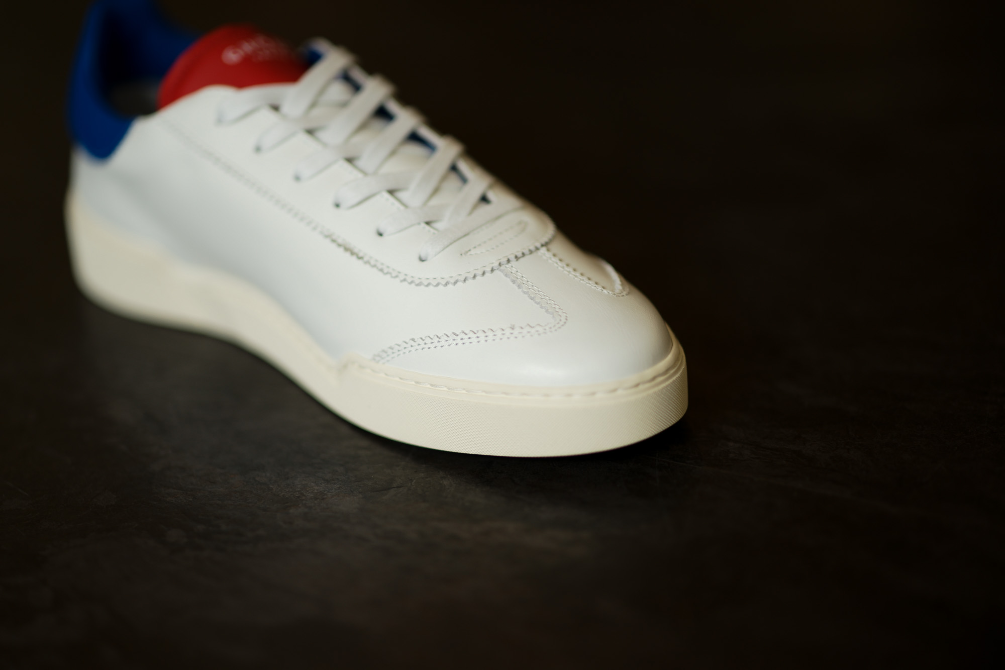 GHOUD L1LML25-LOB01 LOW MAN レザースニーカー WHITE/BLUE/RED(ホワイト/ブルー/レッド) 2020 春夏 【ご予約開始】 愛知 名古屋 altoediritto アルトエデリット 白スニーカー