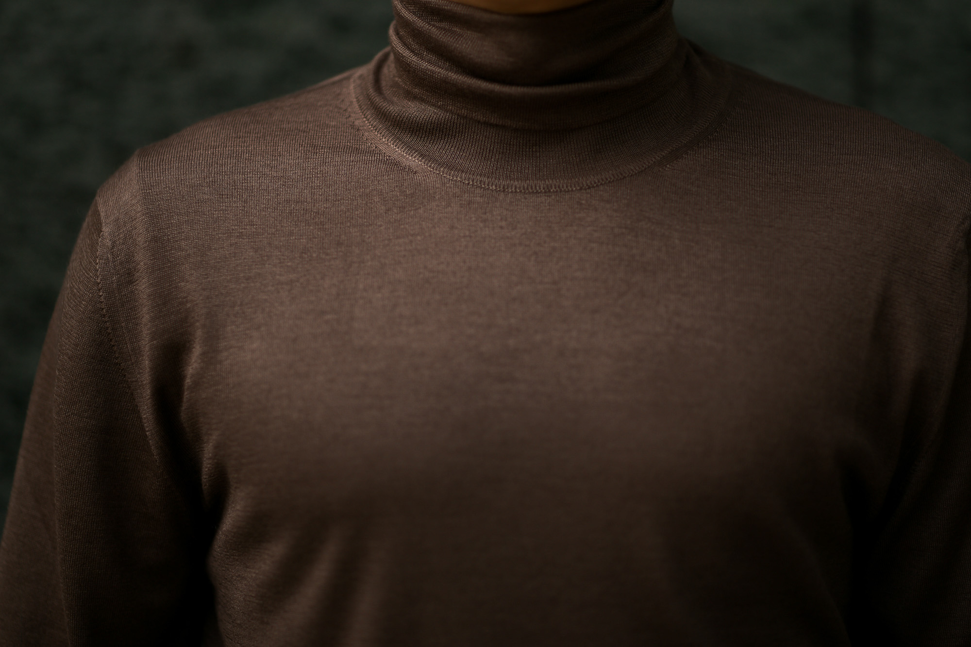 LAMBERTO LOSANI (ランベルト ロザーニ) Silk Cashmere Turtle Neck Sweaterシルクカシミア タートルネック セーター) ハイゲージ シルクカシミヤニット セーター BROWN (ブラウン・325) made in italy (イタリア製) 2019 秋冬新作 lambertolosani altoediritto アルトエデリット 愛知 名古屋