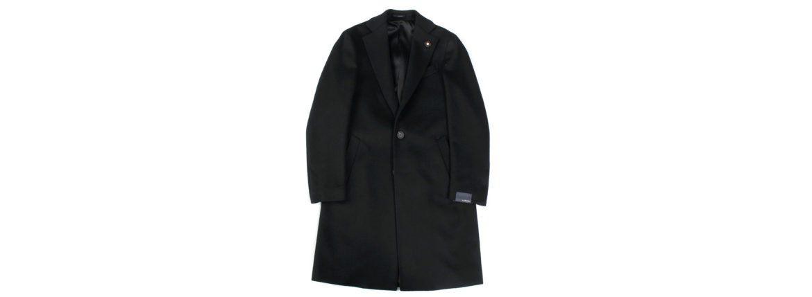 LARDINI (ラルディーニ) Spolverino Chester coat (スポルベリーノ チェスターコート) フラノウール生地 シングル チェスターコート BLACK (ブラック・4) Made in italy (イタリア製) 2019 秋冬新作のイメージ