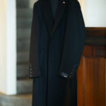 LARDINI (ラルディーニ) Spolverino Chester coat (スポルベリーノ チェスターコート) フラノウール生地 シングル チェスターコート BLACK (ブラック・4) Made in italy (イタリア製) 2019 秋冬新作 【入荷しました】【フリー分発売開始】のイメージ