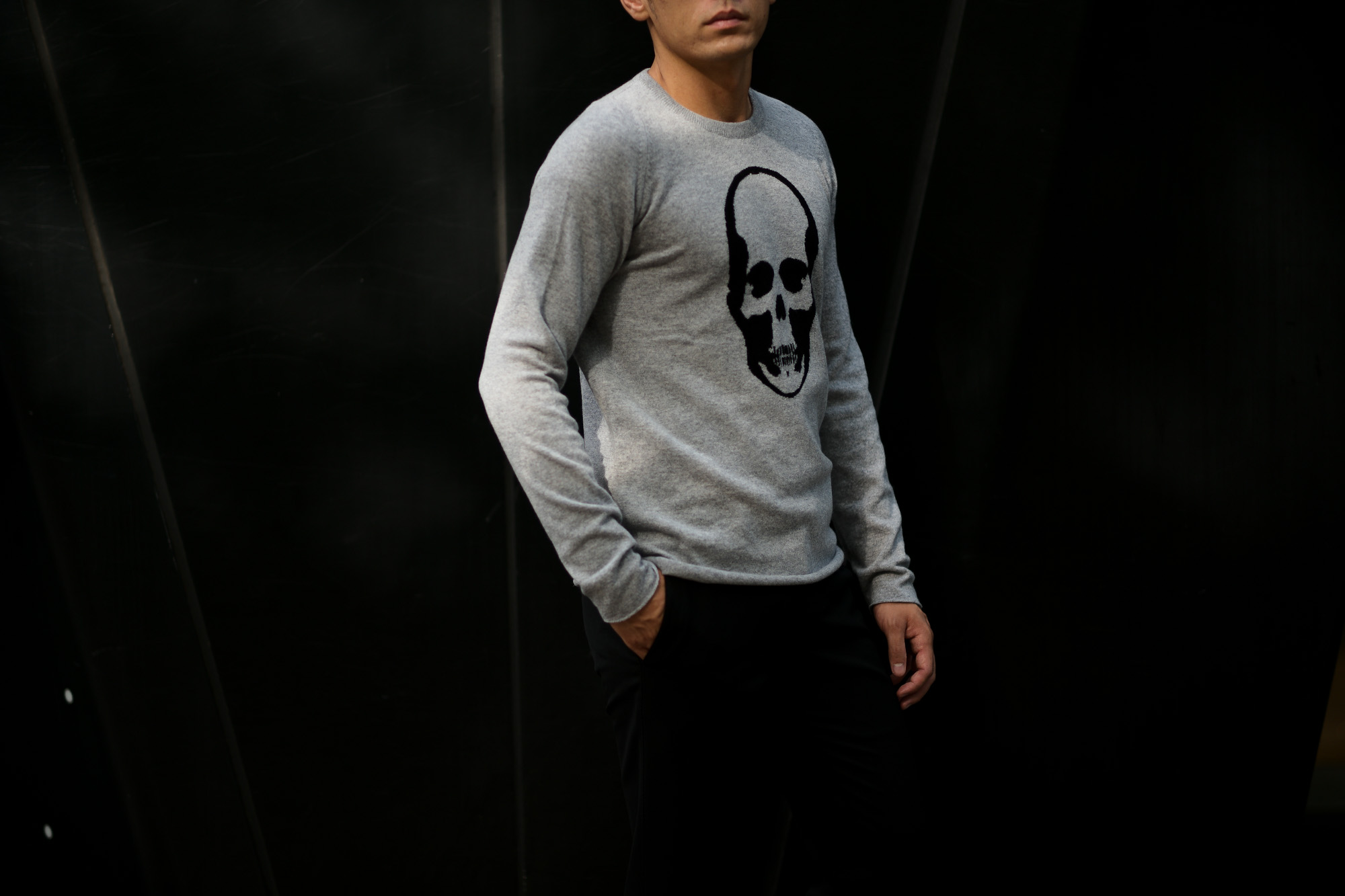 lucien pellat-finet (ルシアン ペラフィネ) Skull Cashmere Sweater