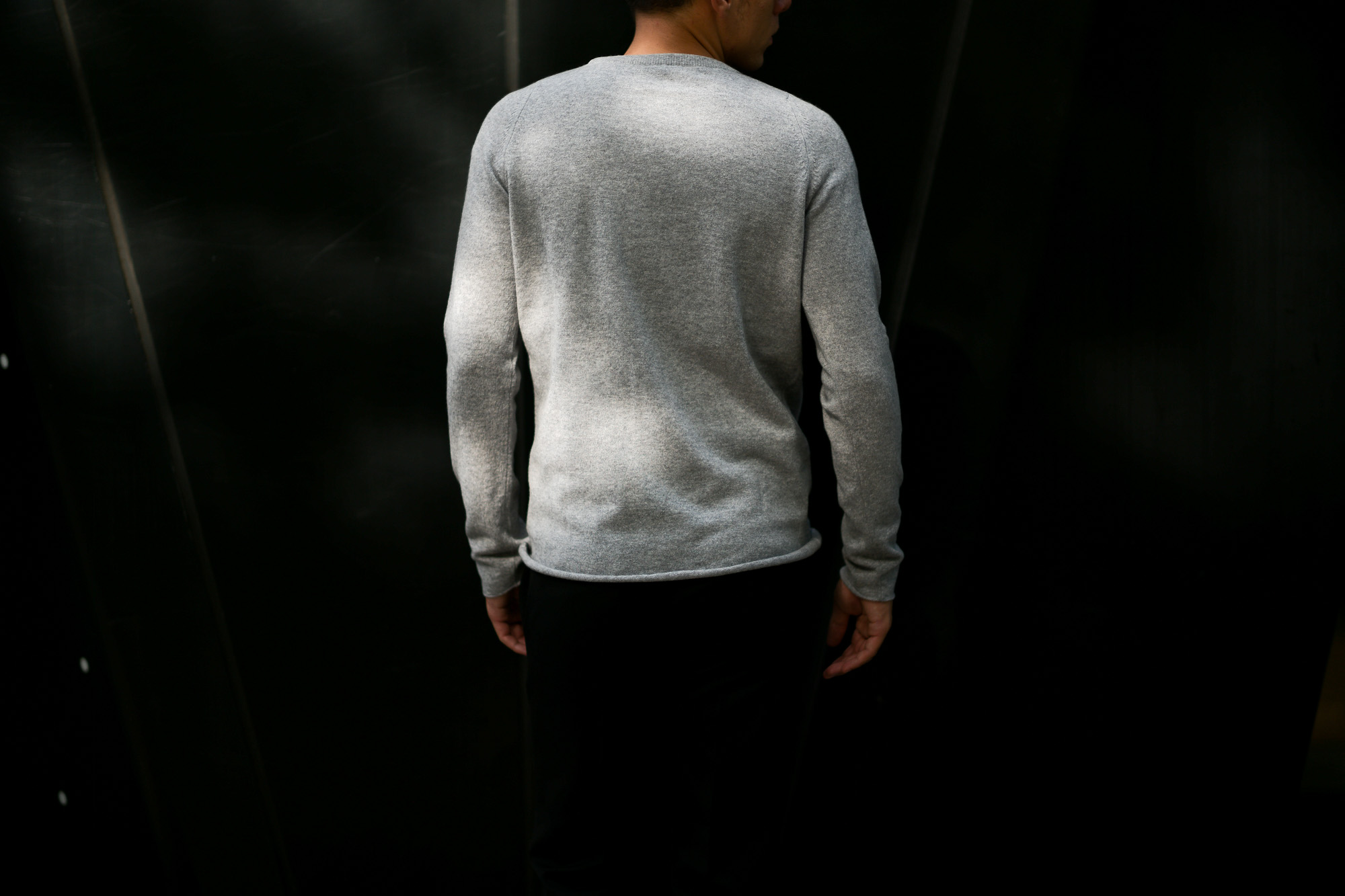 lucien pellat-finet (ルシアン ペラフィネ) Skull Cashmere Sweater (スカル カシミア セーター) インターシャ カシミア スカル セーター  FELT GRAY×BLACK (フェルト グレー×ブラック) made in scotland (スコットランド製) 2019 秋冬新作 lucienpellatfinet ルシアンペラフィネ 愛知 名古屋 altoediritto アルトエデリット