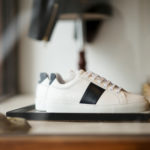 NATIONAL STANDARD (ナショナルスタンダード) EDITION 4 NAVY BANDE (M04-NA-005) レザースニーカー WHITE × NAVY (ホワイト × ネイビー・005) 2019 秋冬新作のイメージ