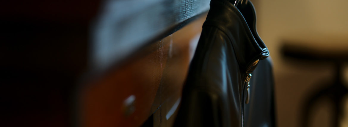 SILENCE (サイレンス) Single Leather Jacket (シングルレザー ジャケット) Goatskin Leather (ゴートスキンレザー) シングル ライダース ジャケット NERO (ブラック) Made in italy (イタリア製) 2019　秋冬新作 愛知 名古屋 altoediritto アルトエデリット