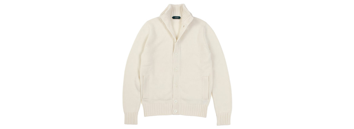 ZANONE (ザノーネ) CHIOTO Kyoto Cashmere (キョウト カシミア) ミドルゲージ カシミア ニット カーディガン ジャケット OFF WHITE (オフホワイト・Z4918) made in italy (イタリア製) 2019 秋冬新作 愛知 名古屋 Alto e Diritto アルト エ デリット alto e diritto アルトエデリット 42,44,46,48,50,52,54