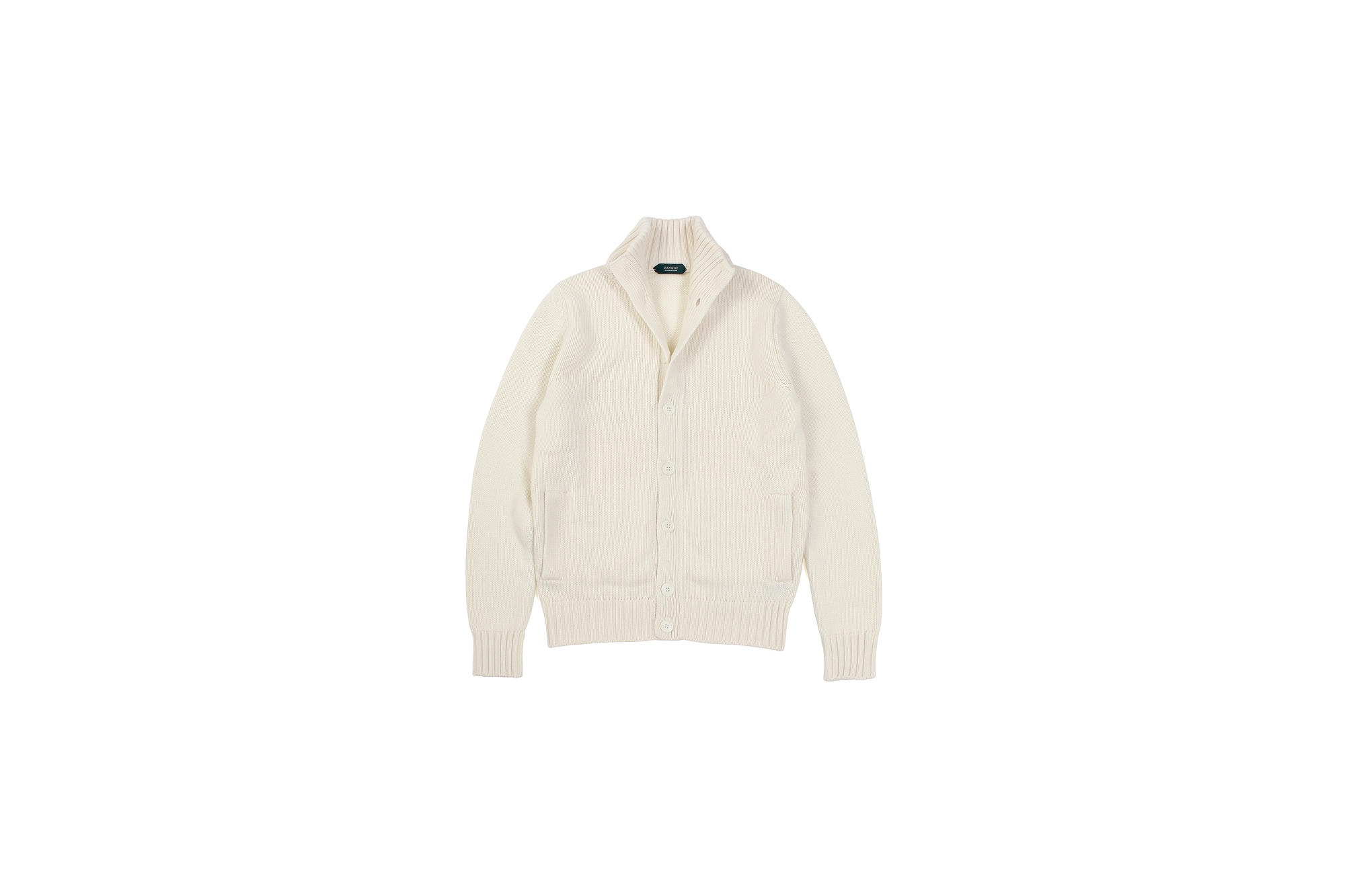 ZANONE (ザノーネ) CHIOTO Kyoto Cashmere (キョウト カシミア) ミドルゲージ カシミア ニット カーディガン ジャケット OFF WHITE (オフホワイト・Z4918) made in italy (イタリア製) 2019 秋冬新作 愛知 名古屋 Alto e Diritto アルト エ デリット alto e diritto アルトエデリット 42,44,46,48,50,52,54